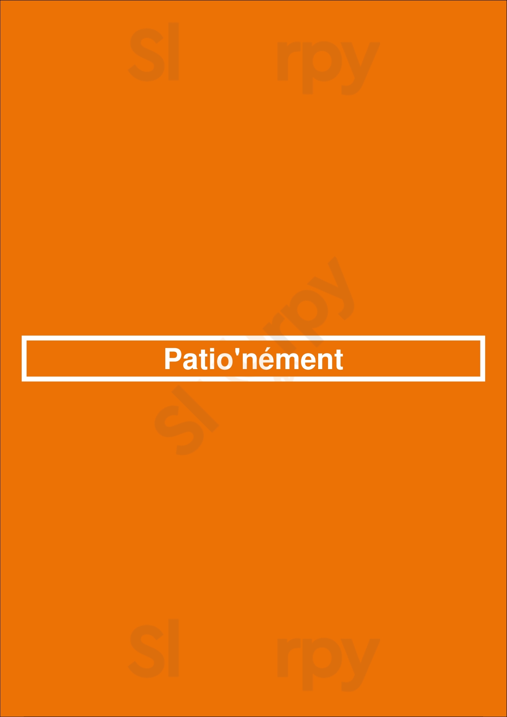 Patio'nément Tournai Menu - 1