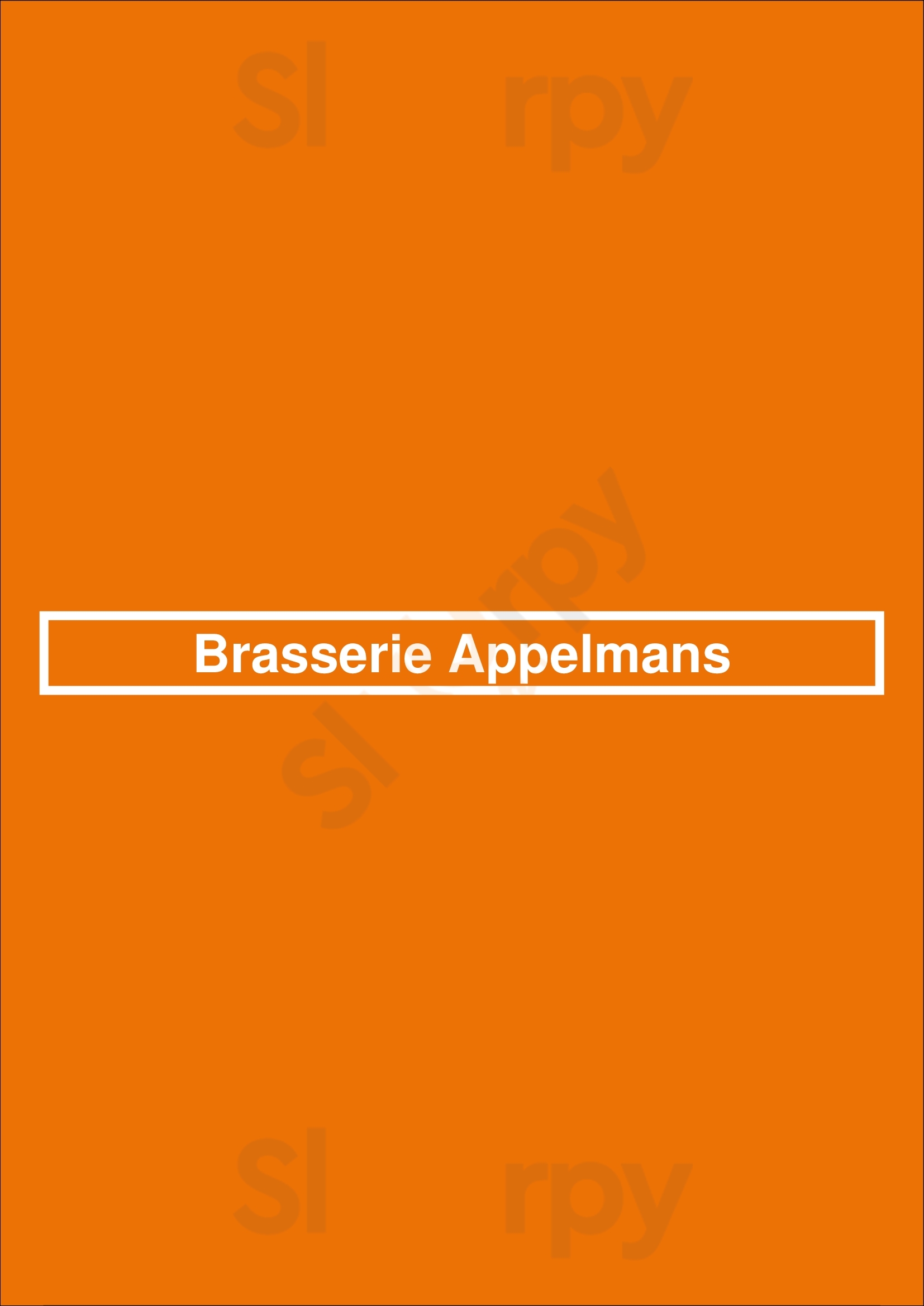 Brasserie Appelmans Anvers Menu - 1