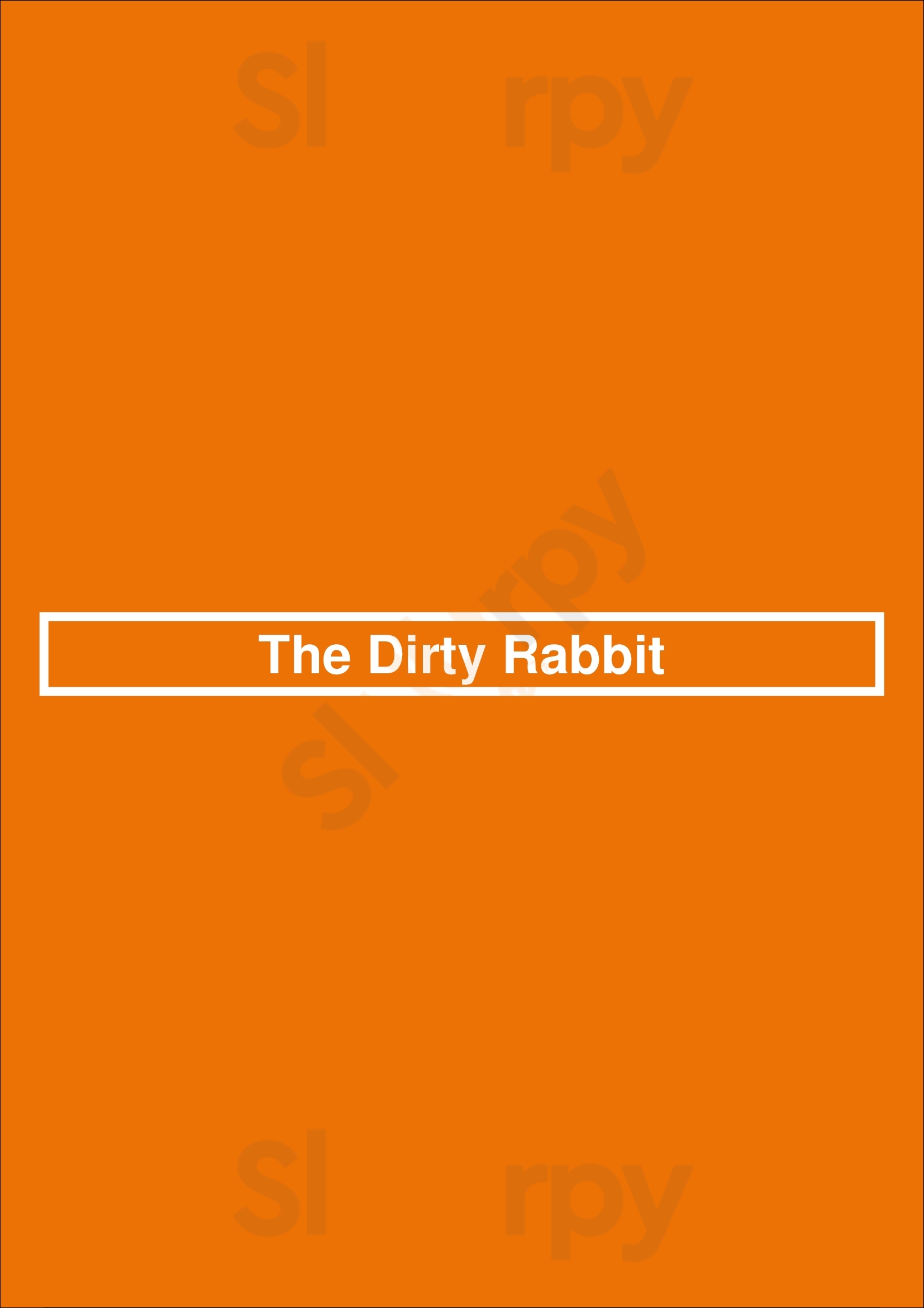 The Dirty Rabbit Anvers Menu - 1