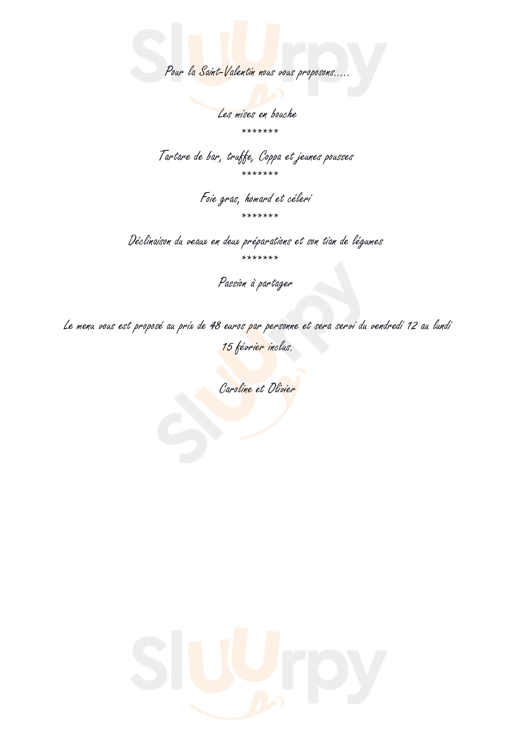 Lesse Capade Resteigne Menu - 1