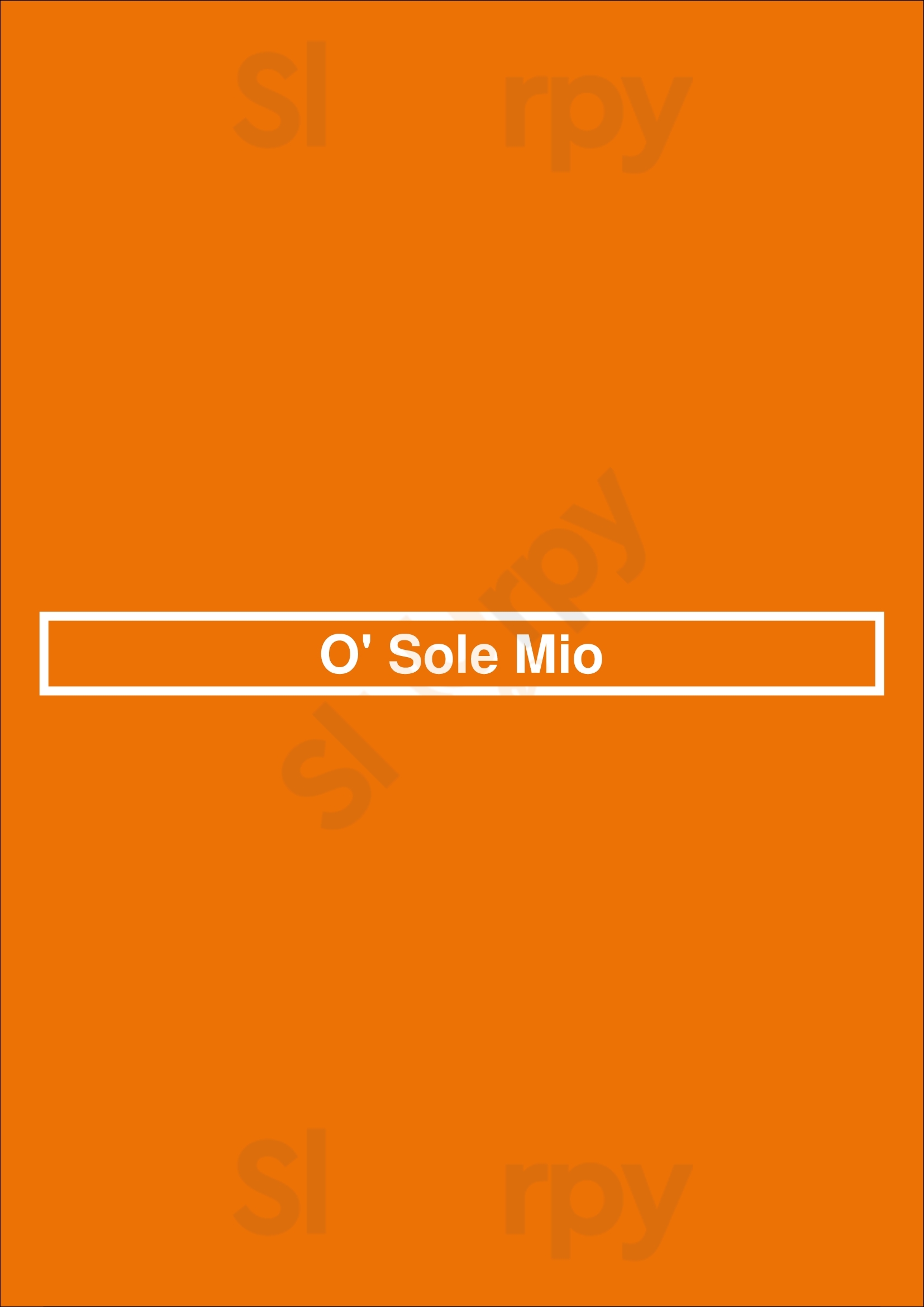 O' Sole Mio Liège Menu - 1