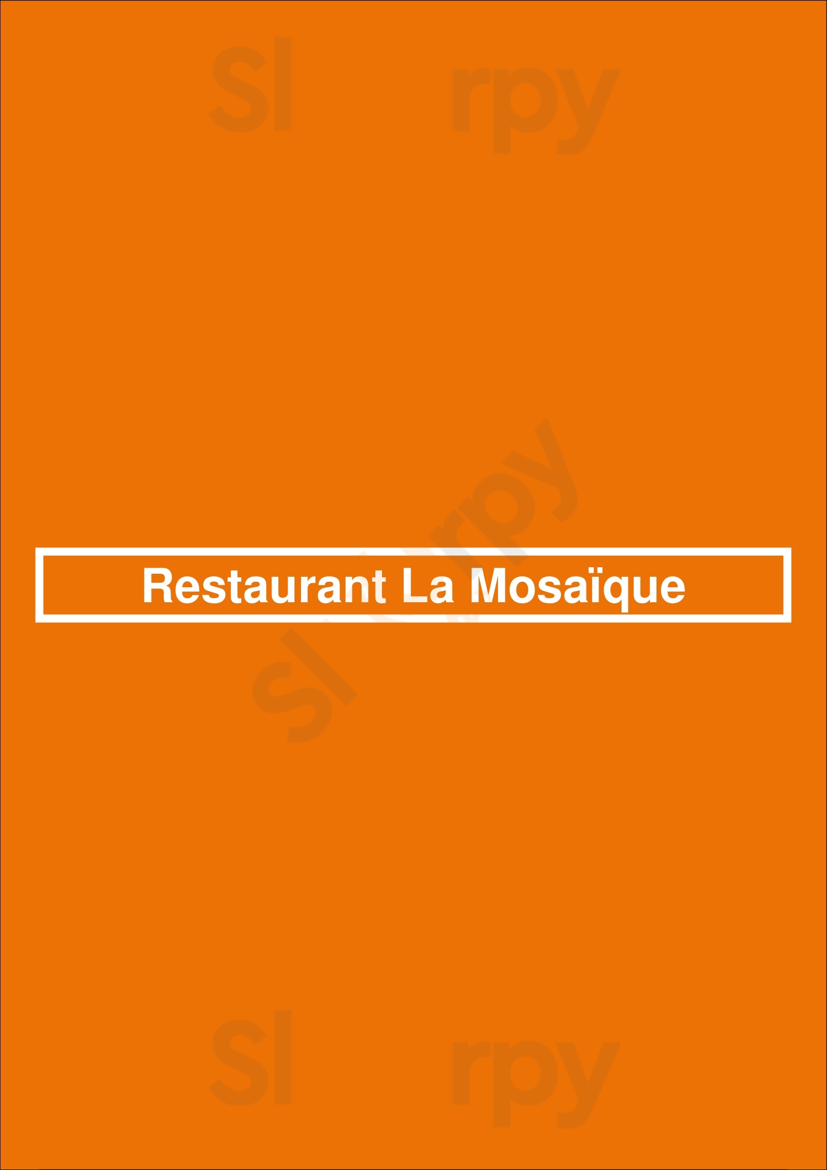 Restaurant La Mosaïque Charleroi Menu - 1