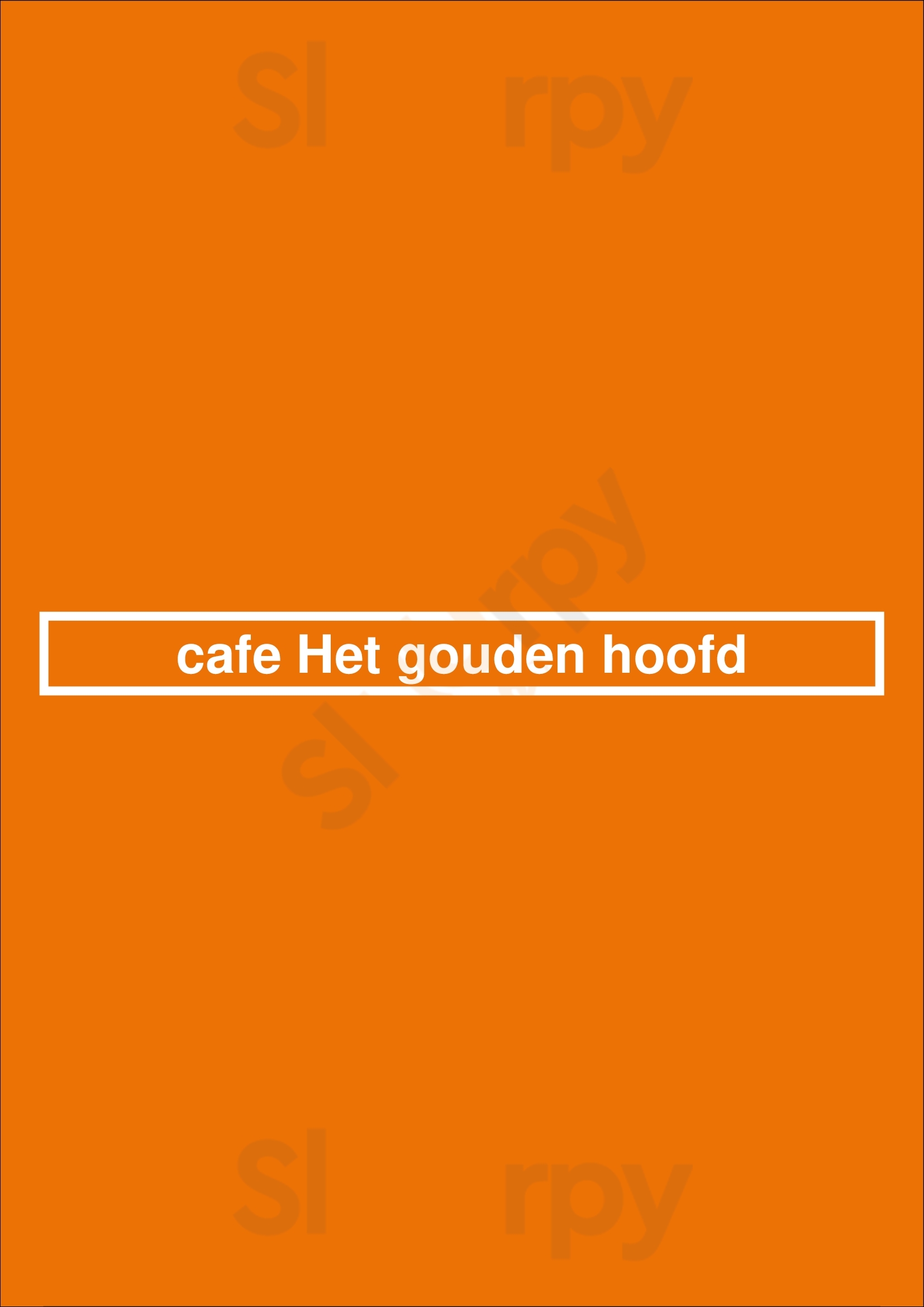Cafe Het Gouden Hoofd Gand Menu - 1