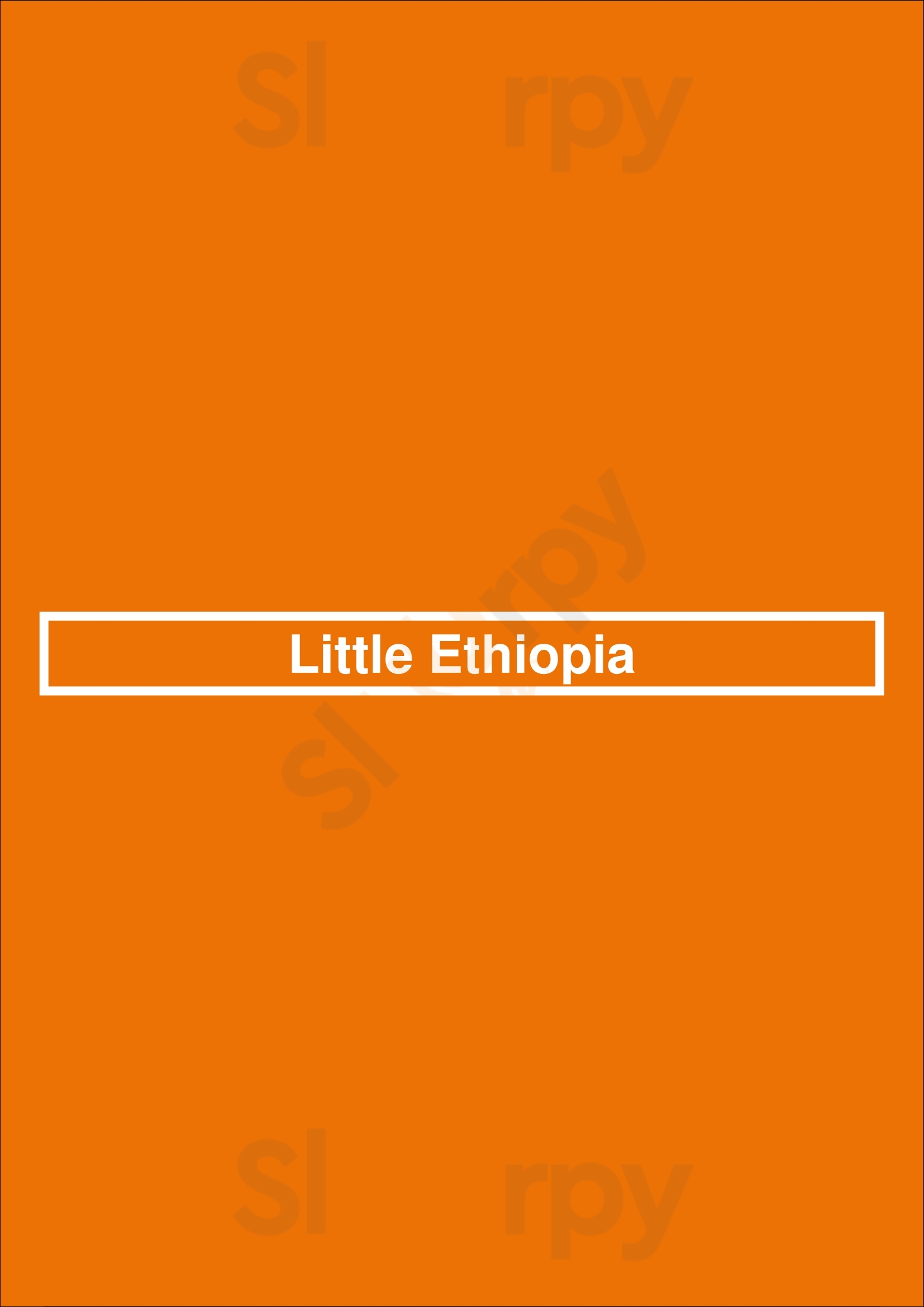Little Ethiopia Anvers Menu - 1