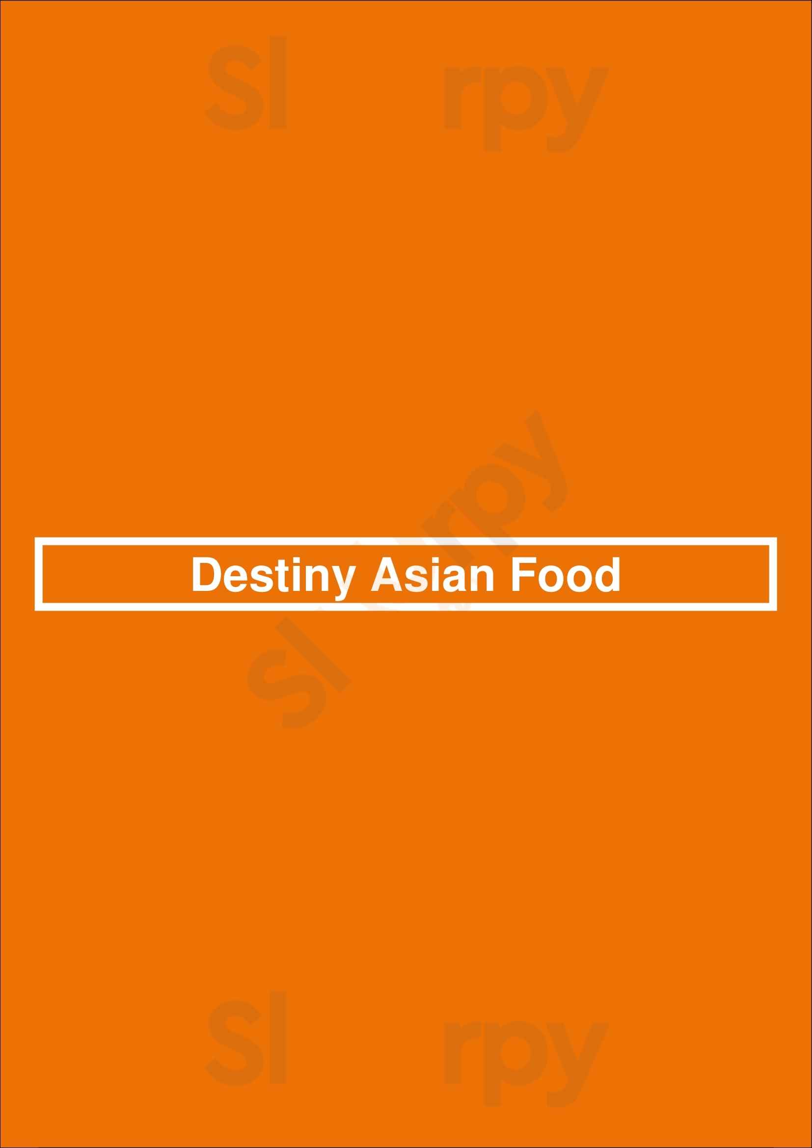 Destiny Asian Food Gand Menu - 1