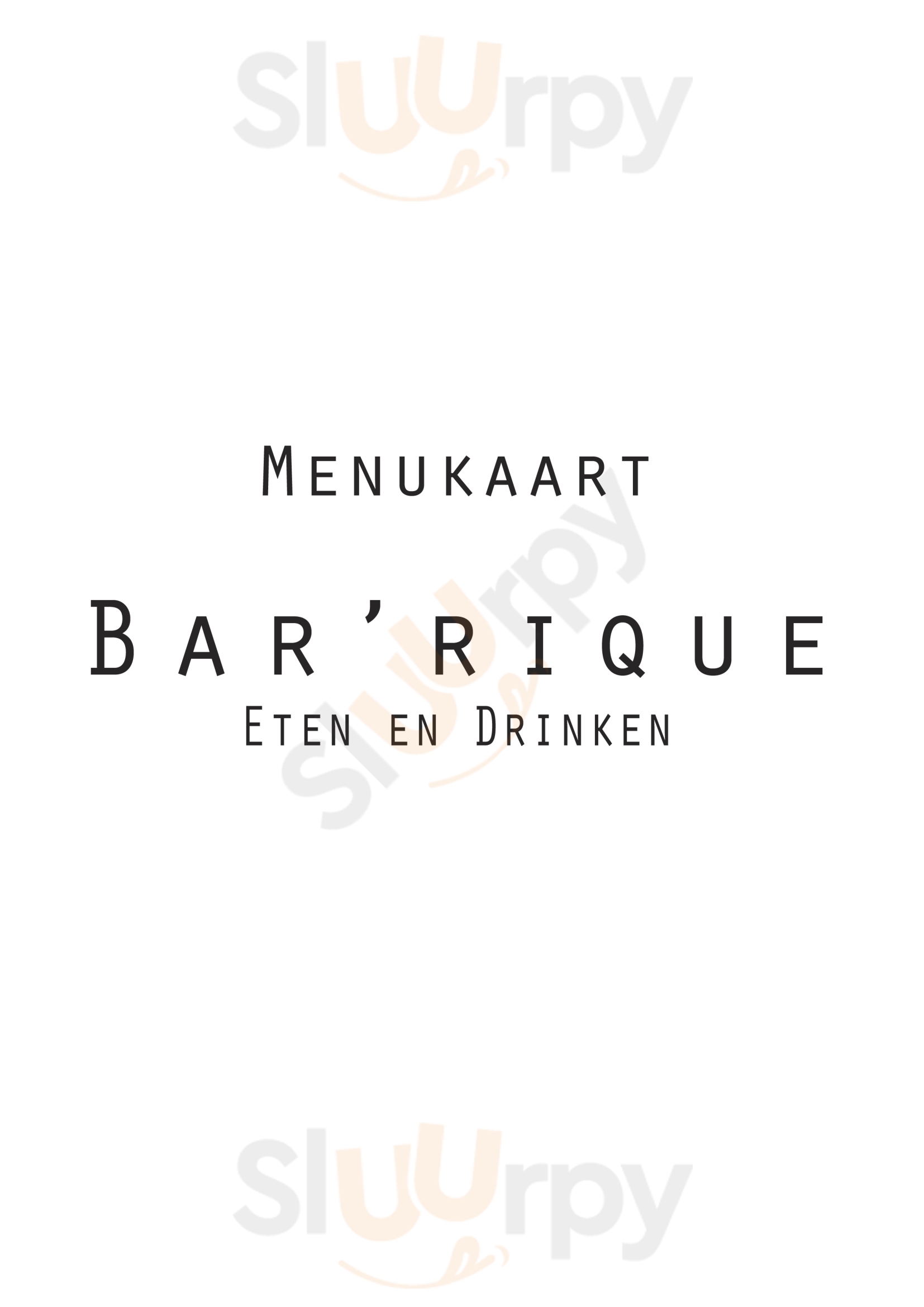 Bar’rique Anvers Menu - 1