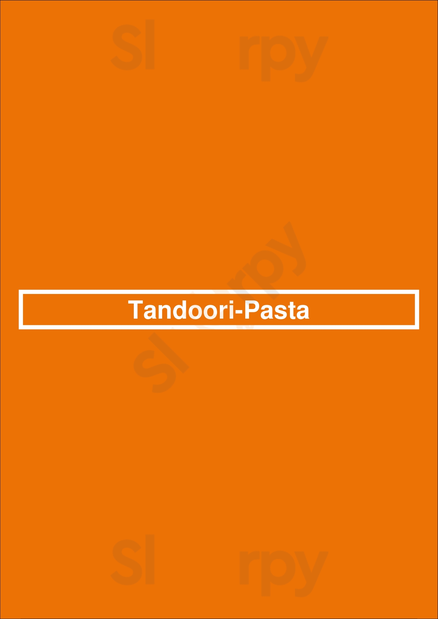 Tandoori-pasta Anvers Menu - 1