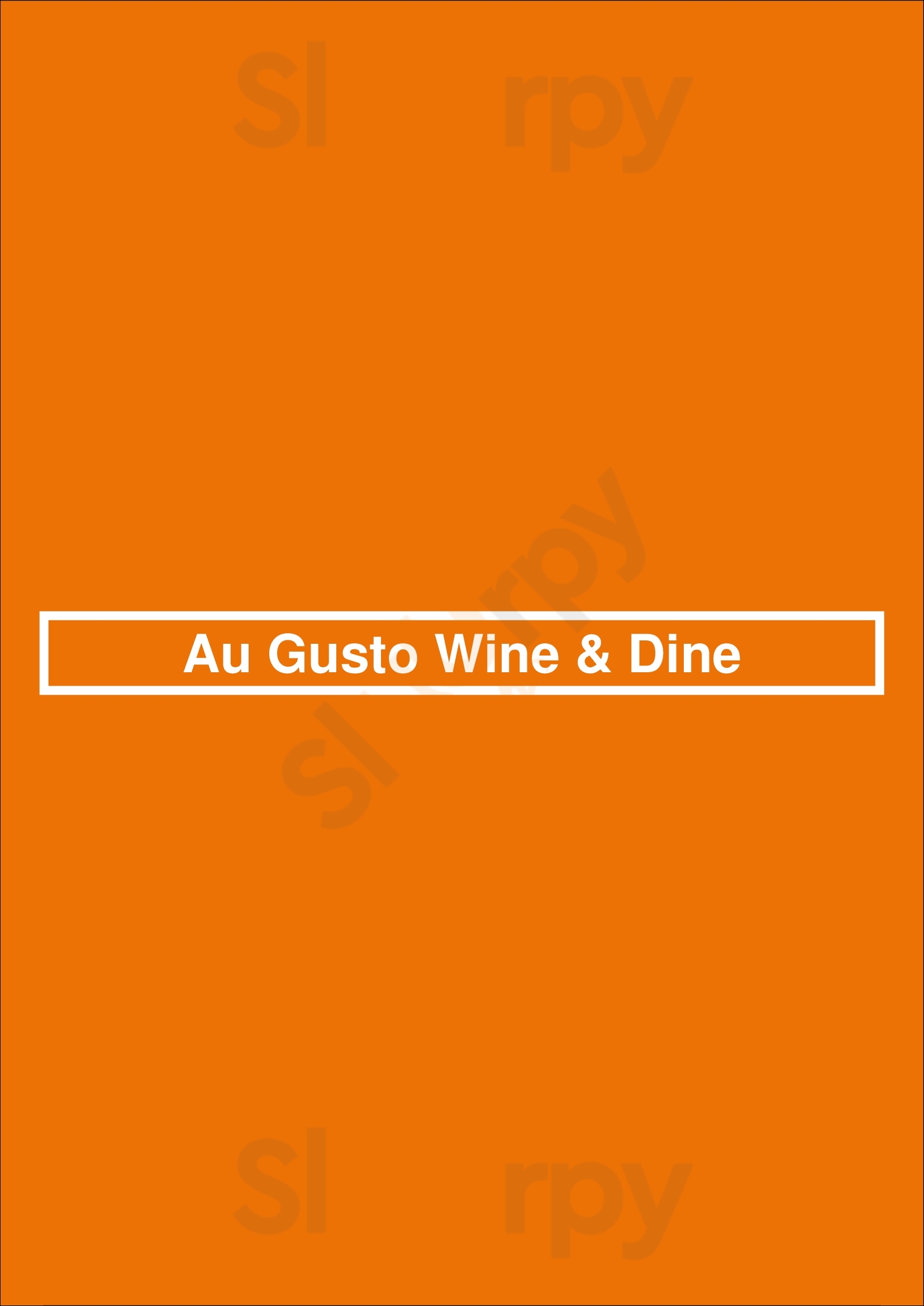 Au Gusto Wine & Dine Bruges Menu - 1