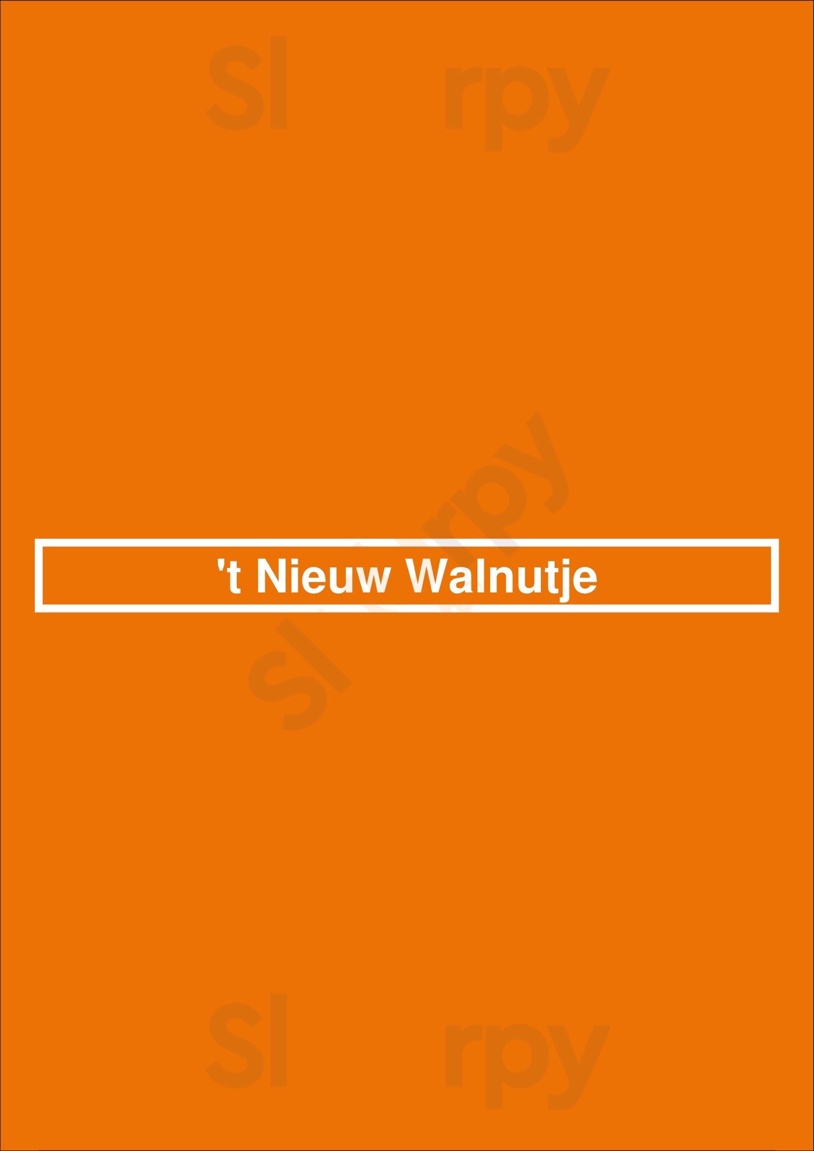 't Nieuw Walnutje Bruges Menu - 1