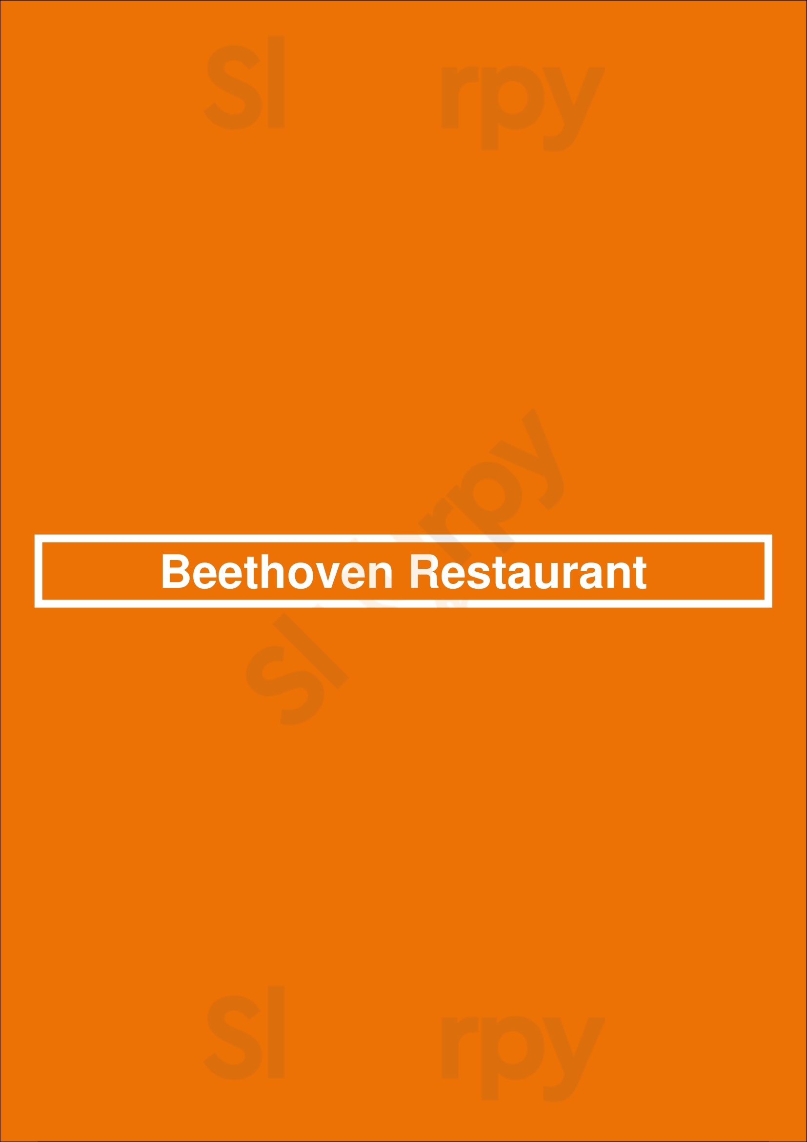 Beethoven Restaurant Bruges Menu - 1