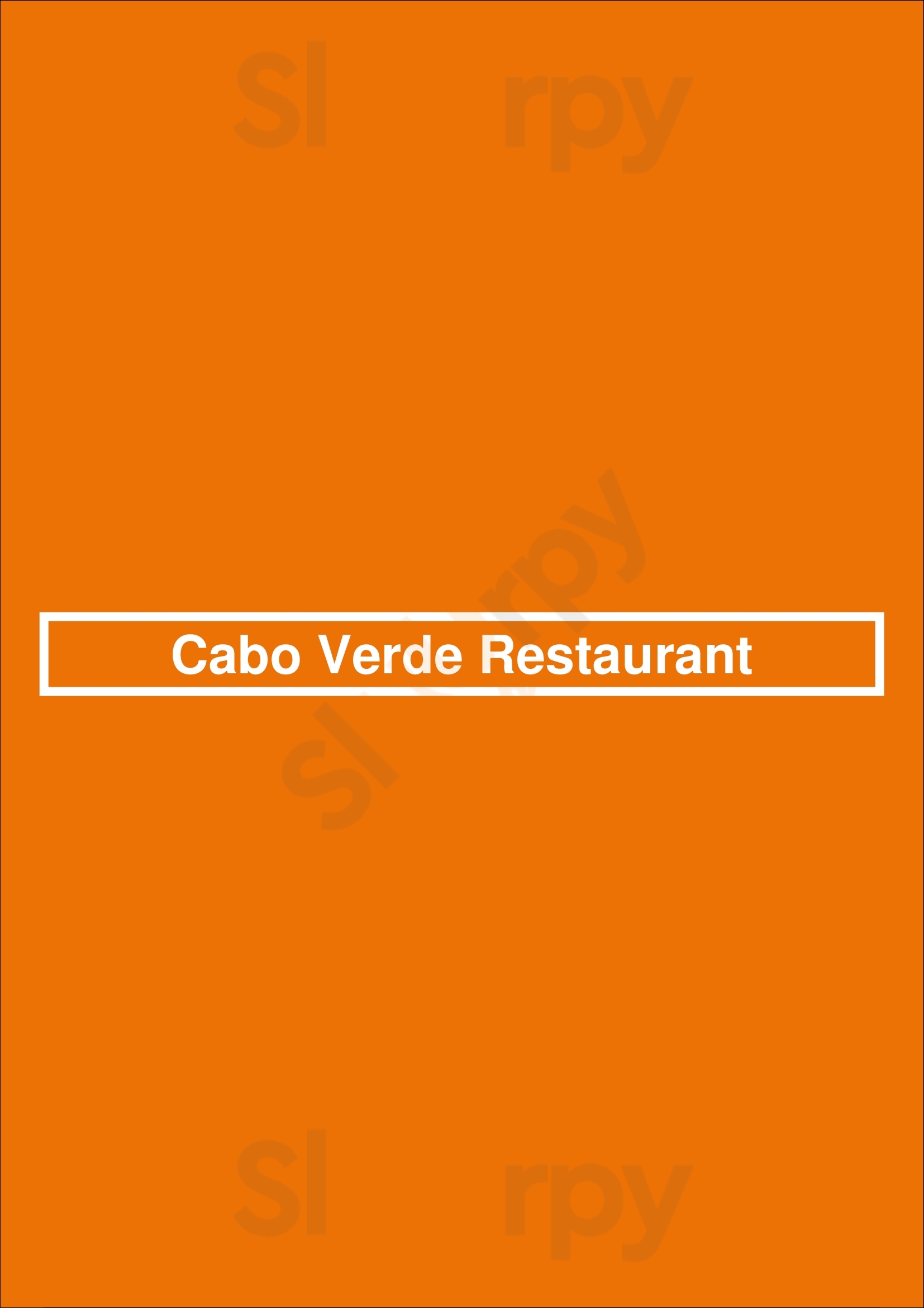 Cabo Verde Restaurant Anvers Menu - 1