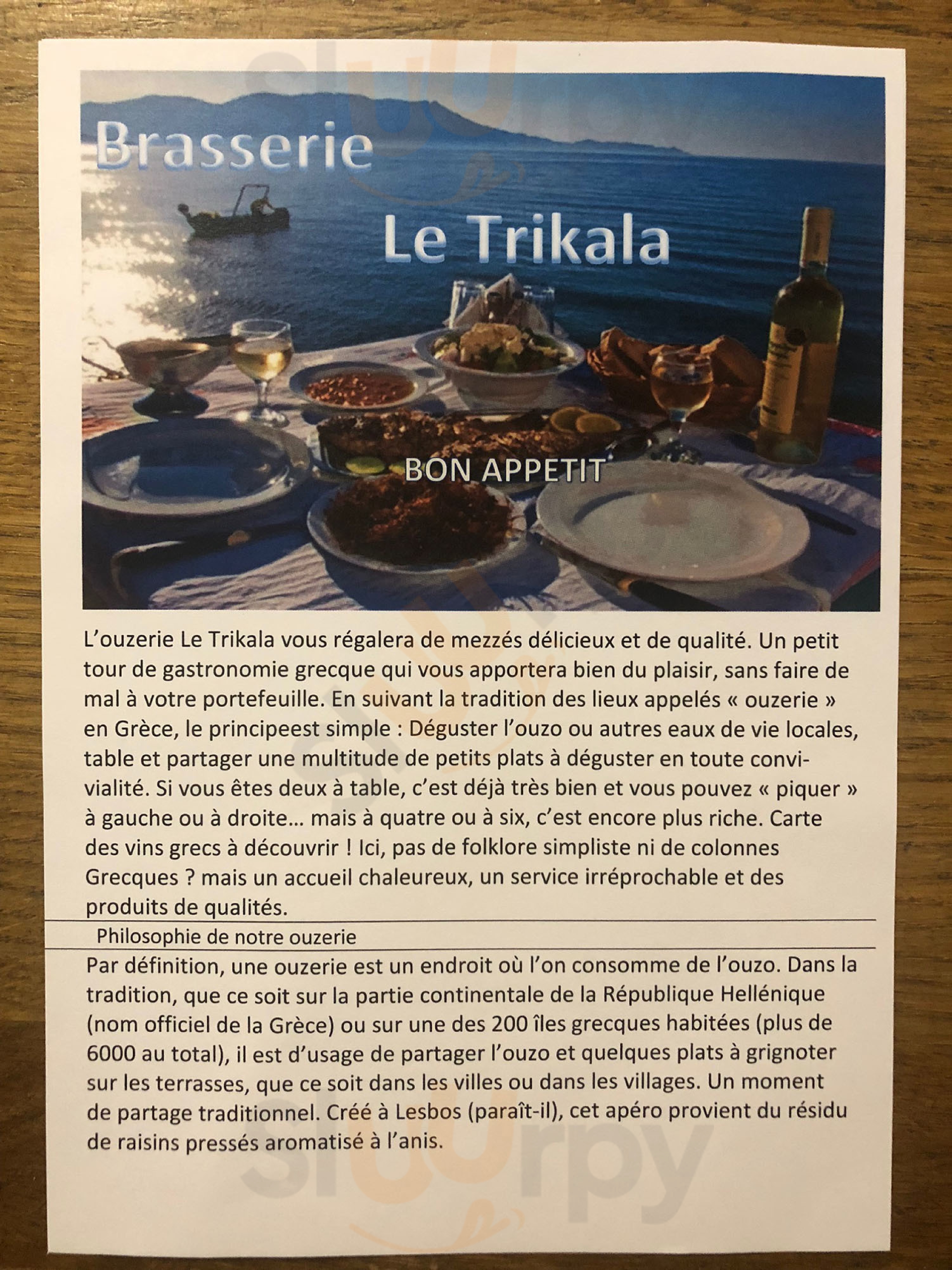 Brasserie Le Trikala Namur Menu - 1