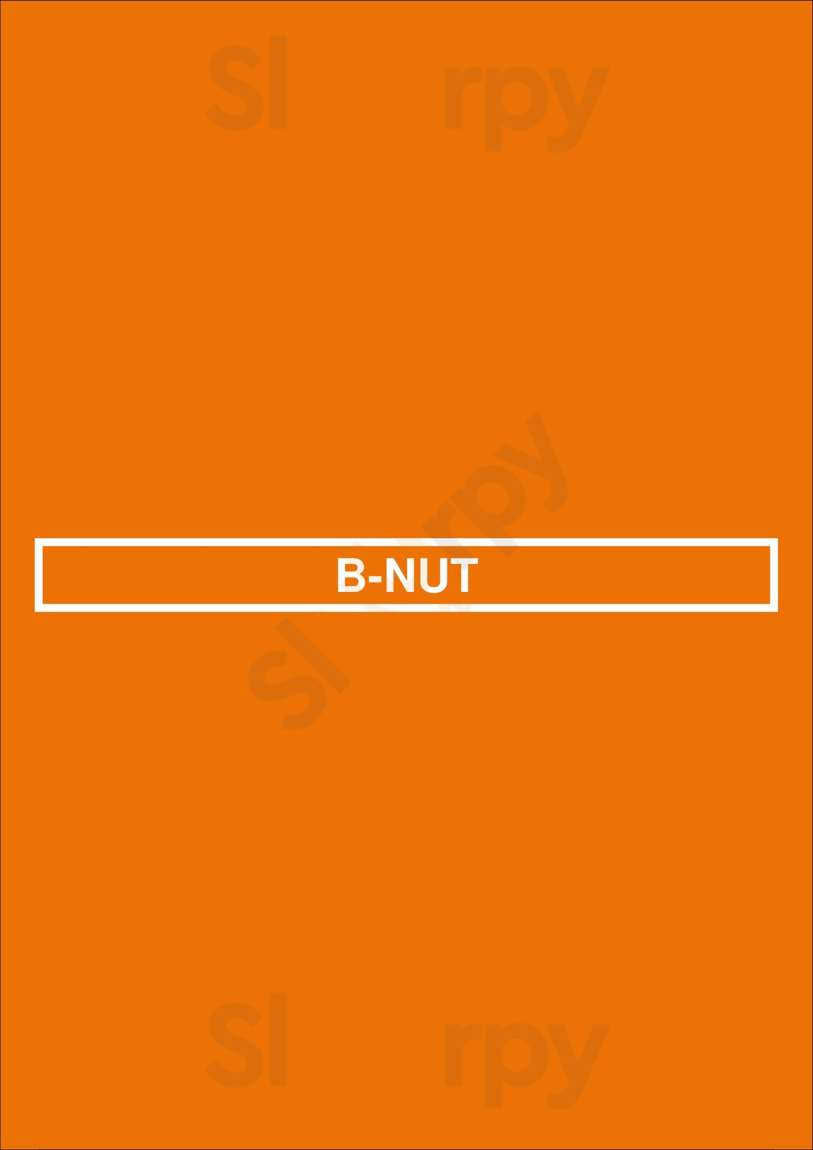 B-nut Brasschaat Menu - 1
