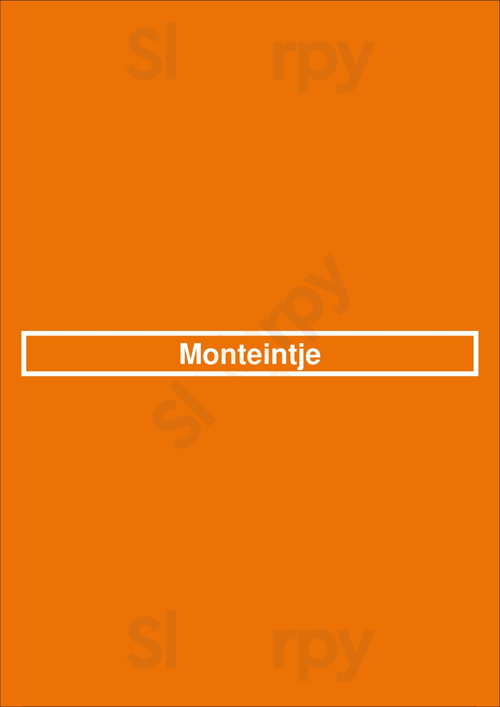 Monteintje Bruges Menu - 1