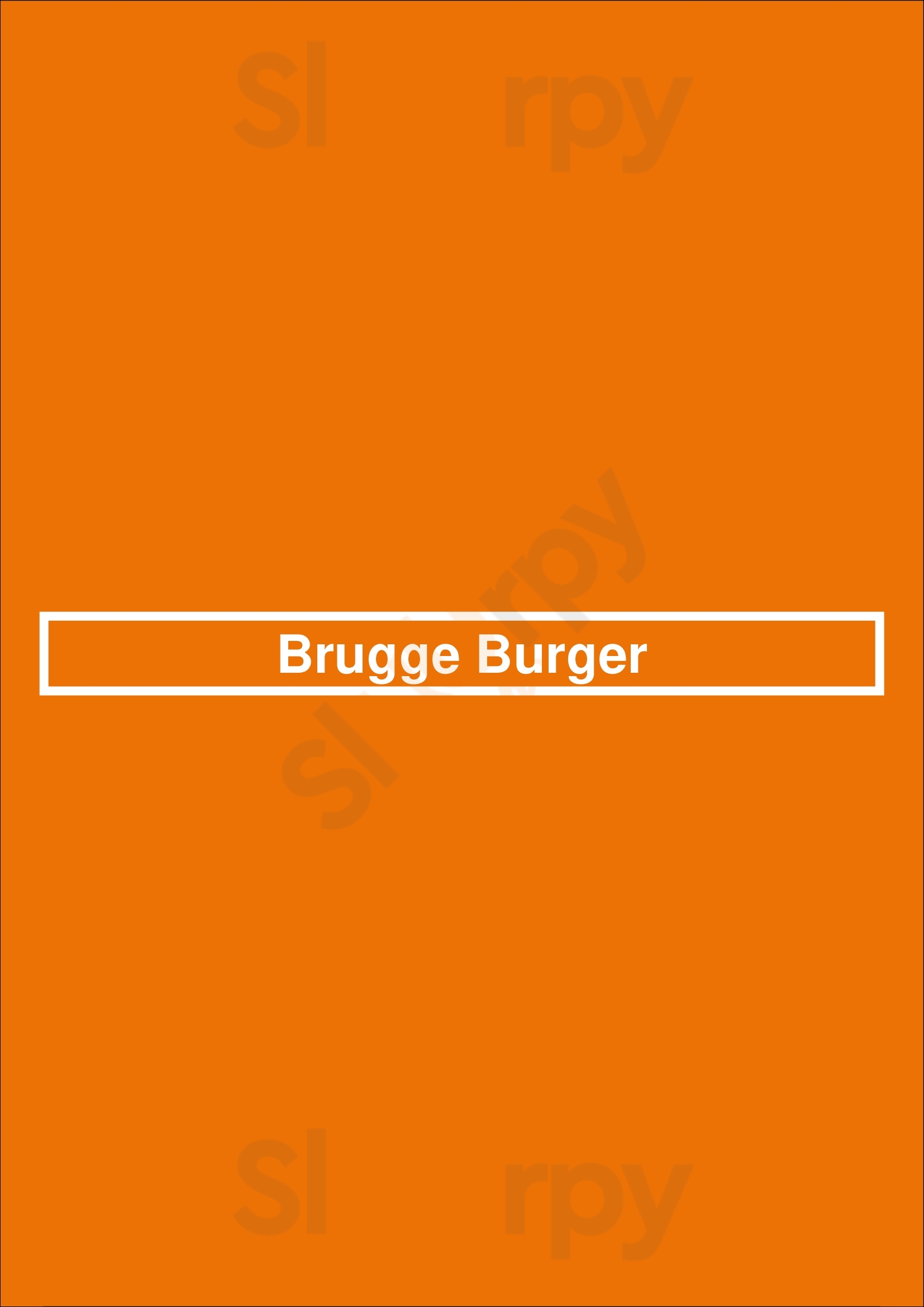 Brugge Burger Bruges Menu - 1