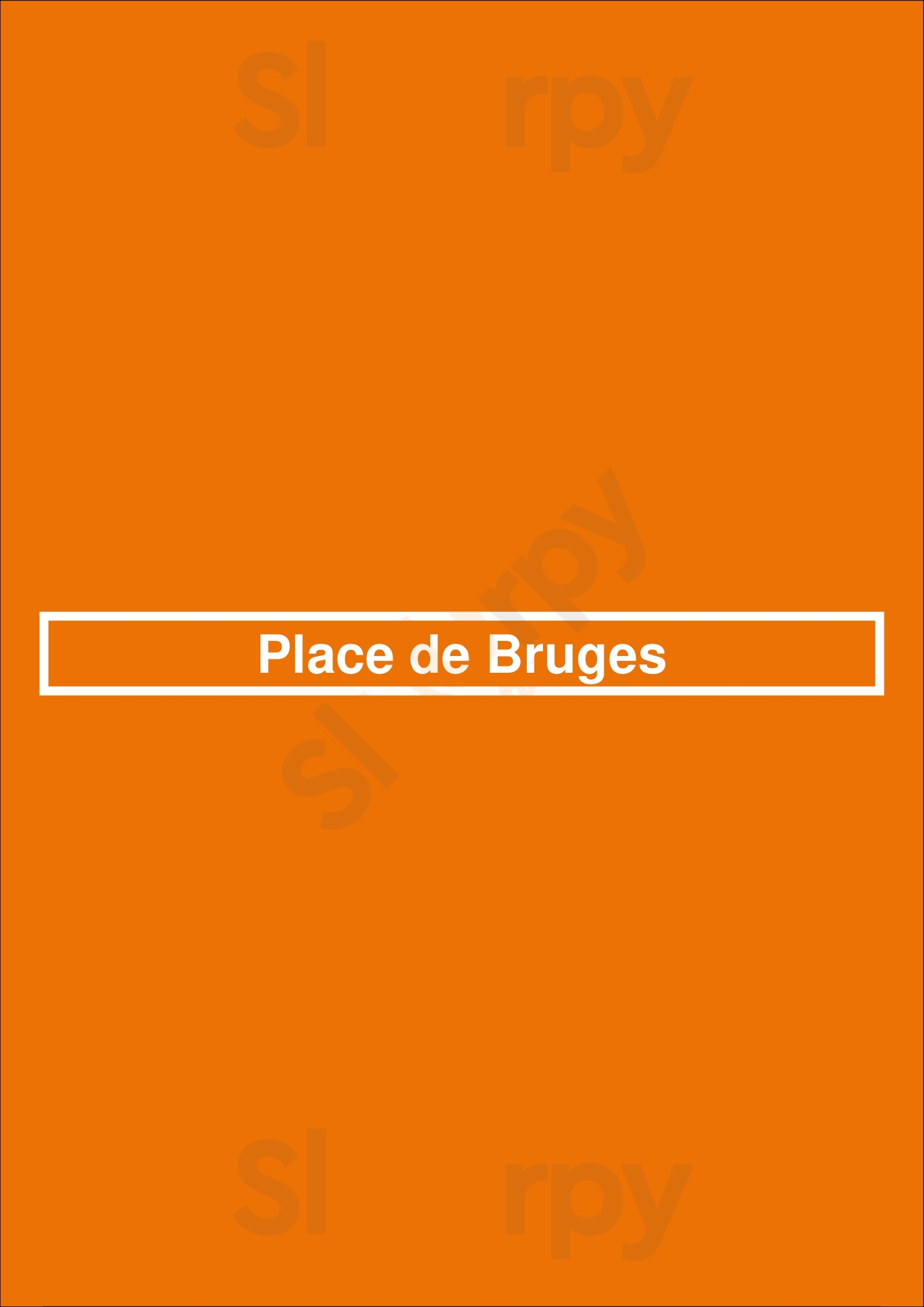 Place De Bruges Bruges Menu - 1