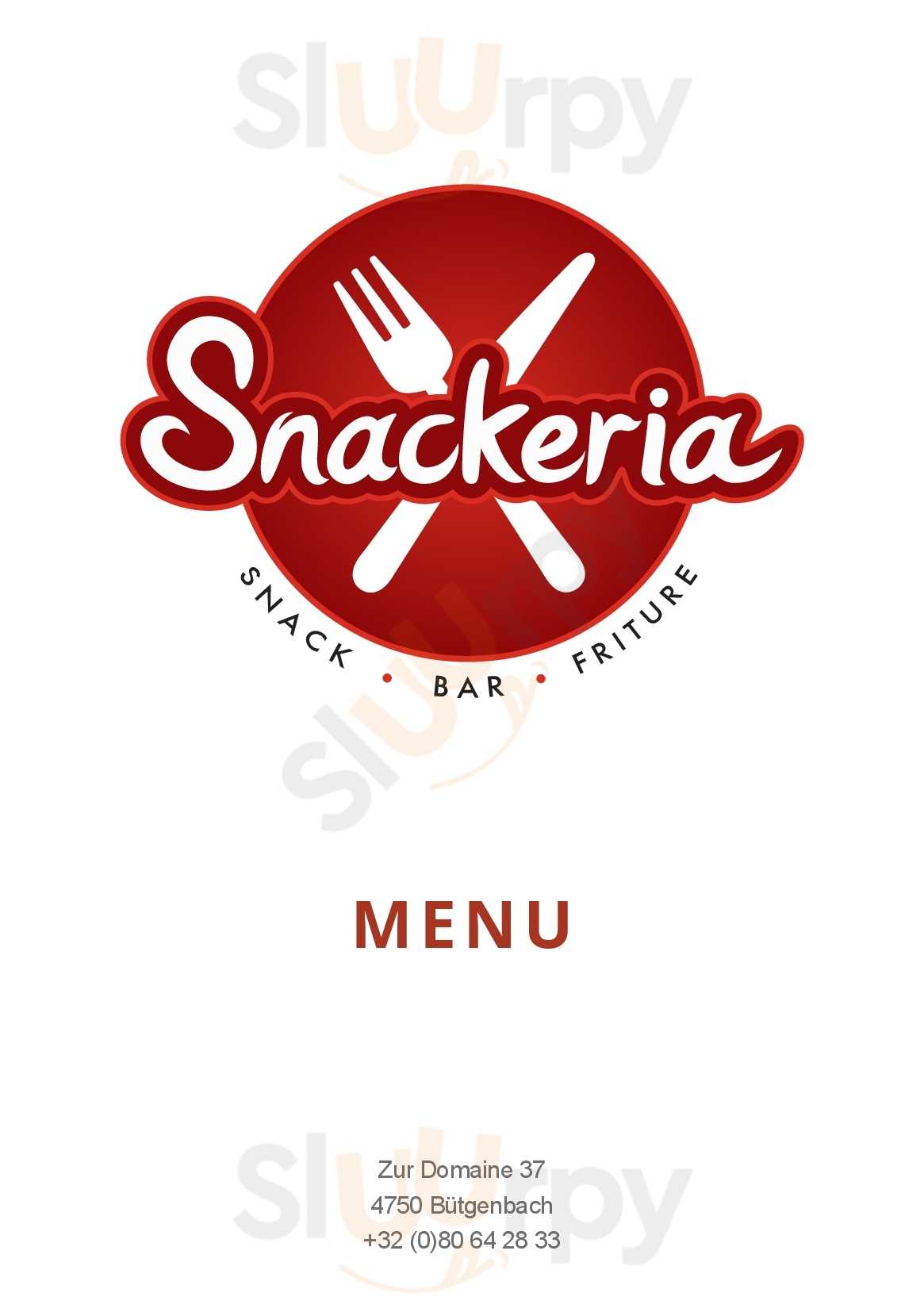 Snackeria Butgenbach Menu - 1