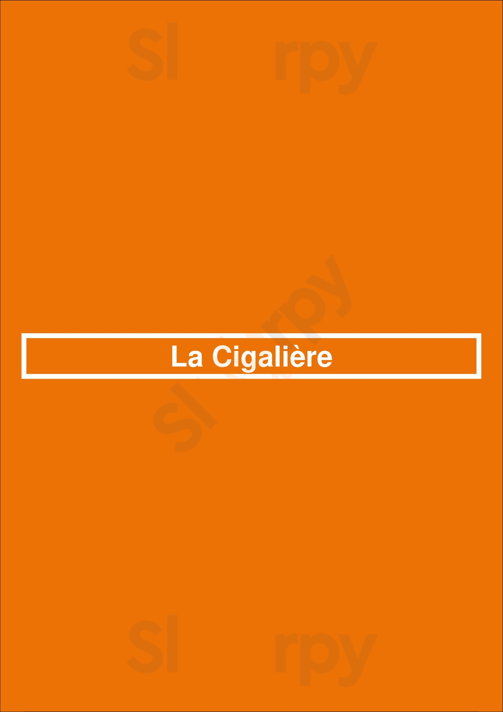 La Cigalière Liège Menu - 1