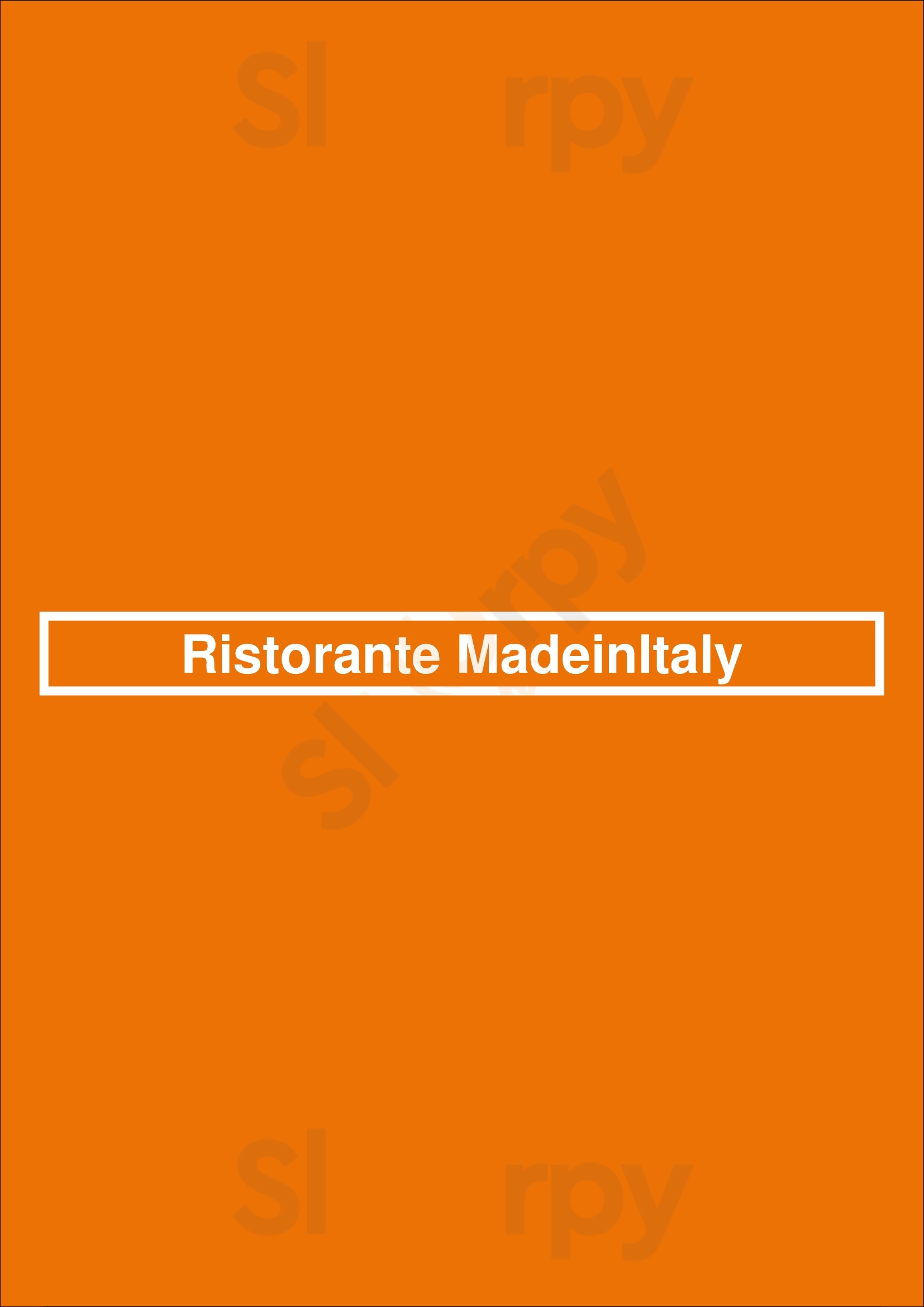 Ristorante Madeinitaly Asse Menu - 1