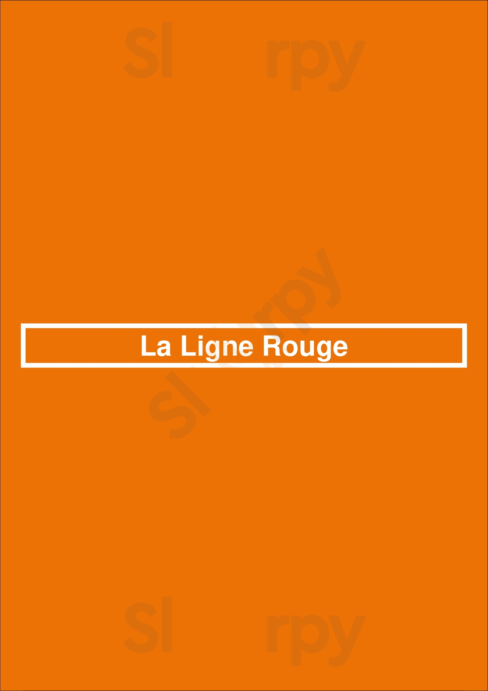 La Ligne Rouge Lasne Menu - 1