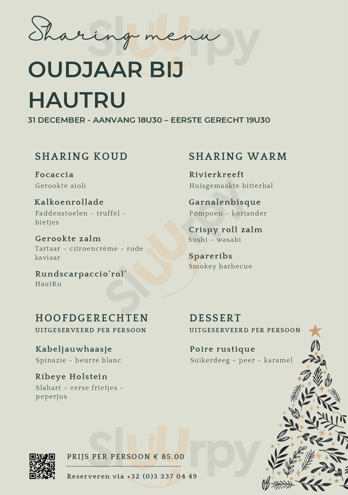 Hautru Hoogstraten Menu - 1