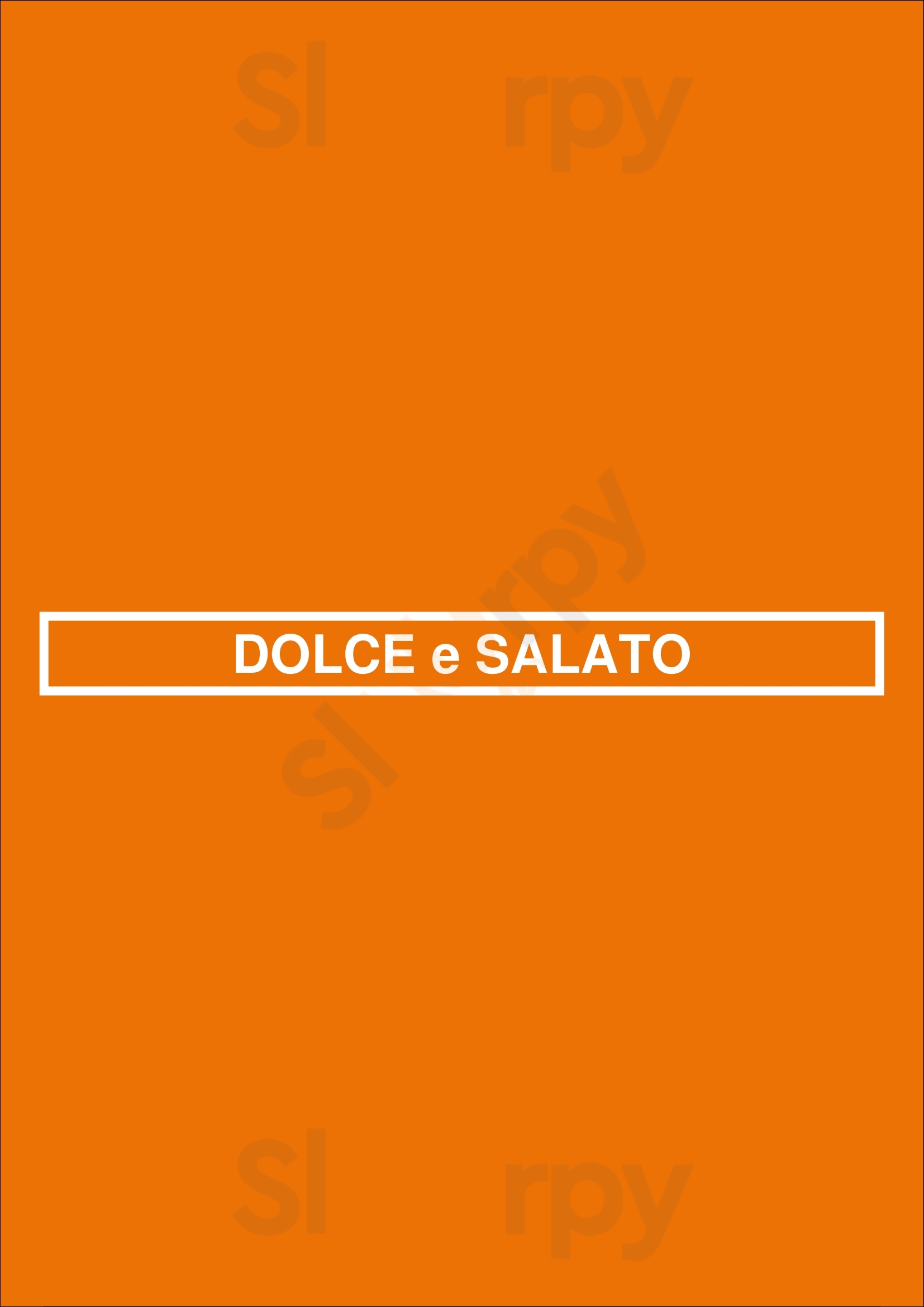 Dolce E Salato Sint-Pieters-Leeuw Menu - 1
