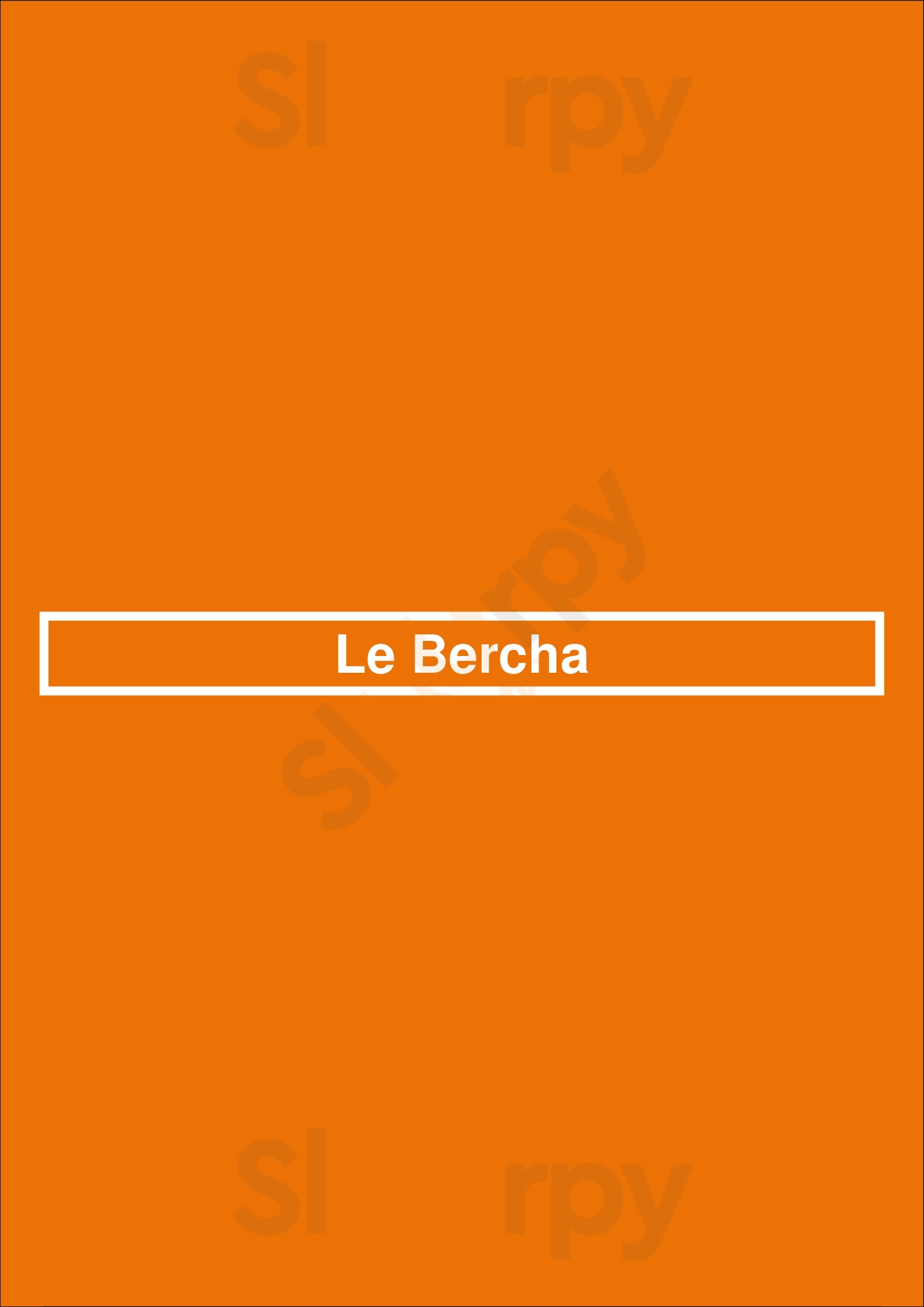 Le Bercha Binche Menu - 1