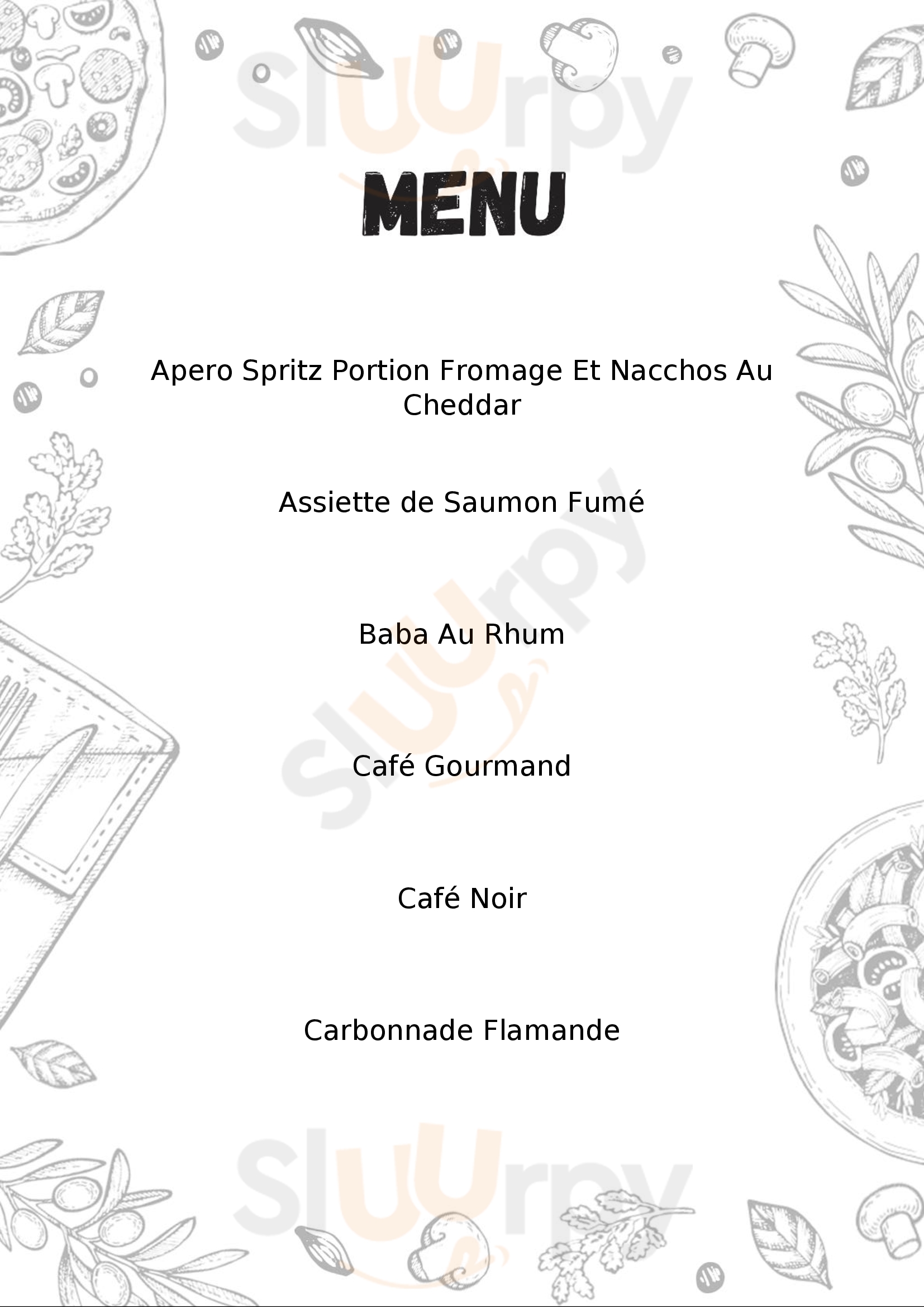 Cafe De La Grand Place Comines-Warneton Menu - 1