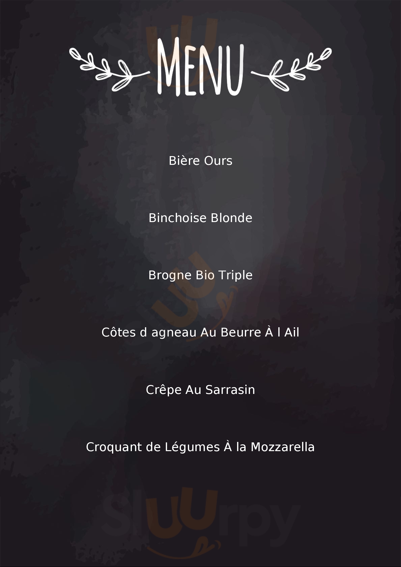 Restaurant Brasserie La Binchoise Binche Menu - 1