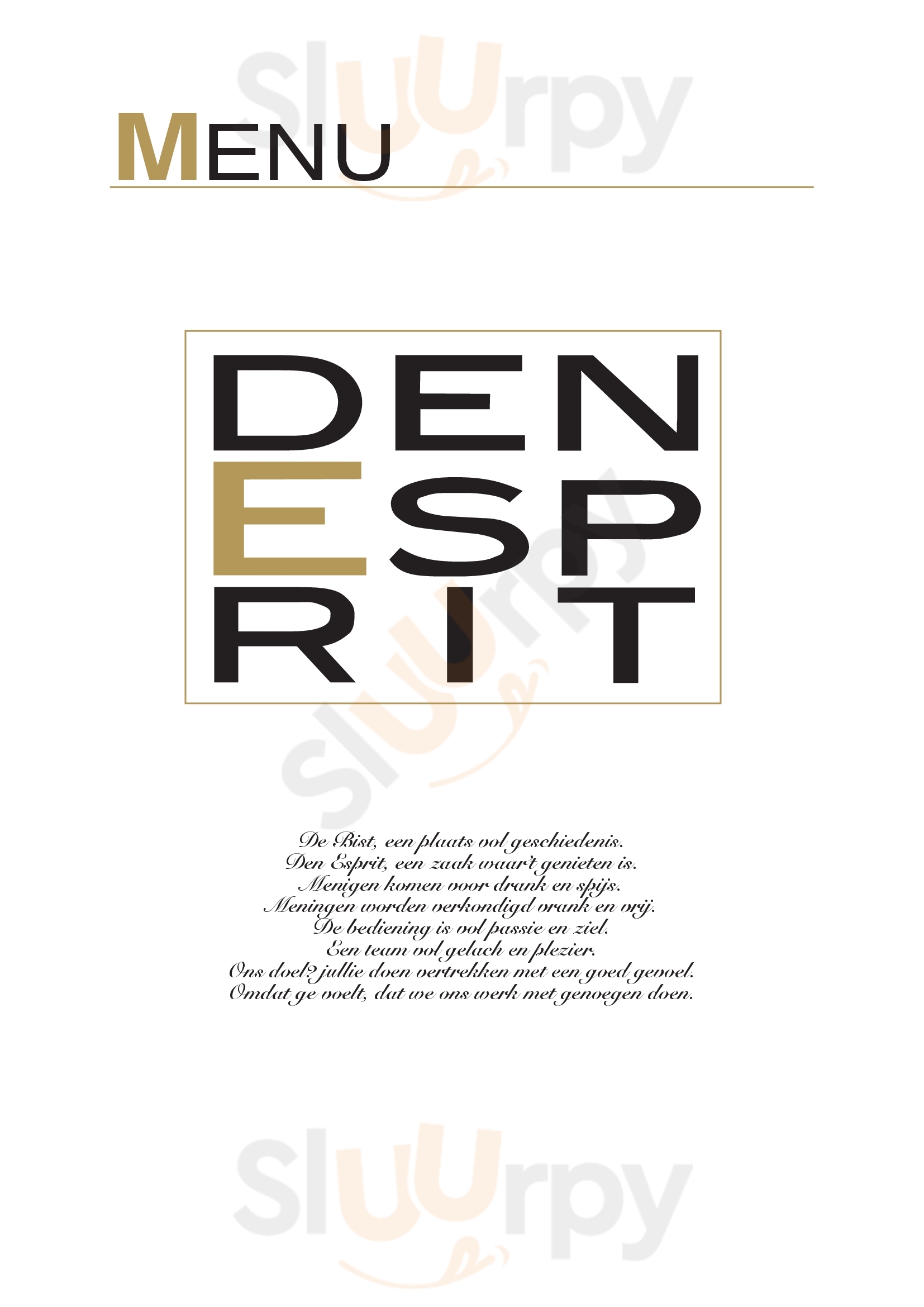 Grand Cafe Den Esprit Wilrijk Menu - 1