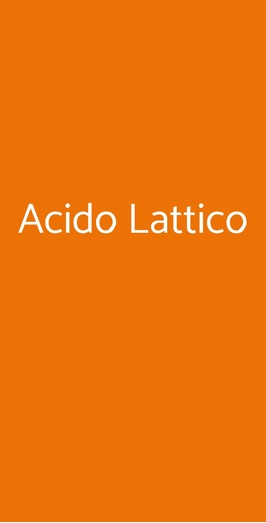 Acido Lattico, Sicilia