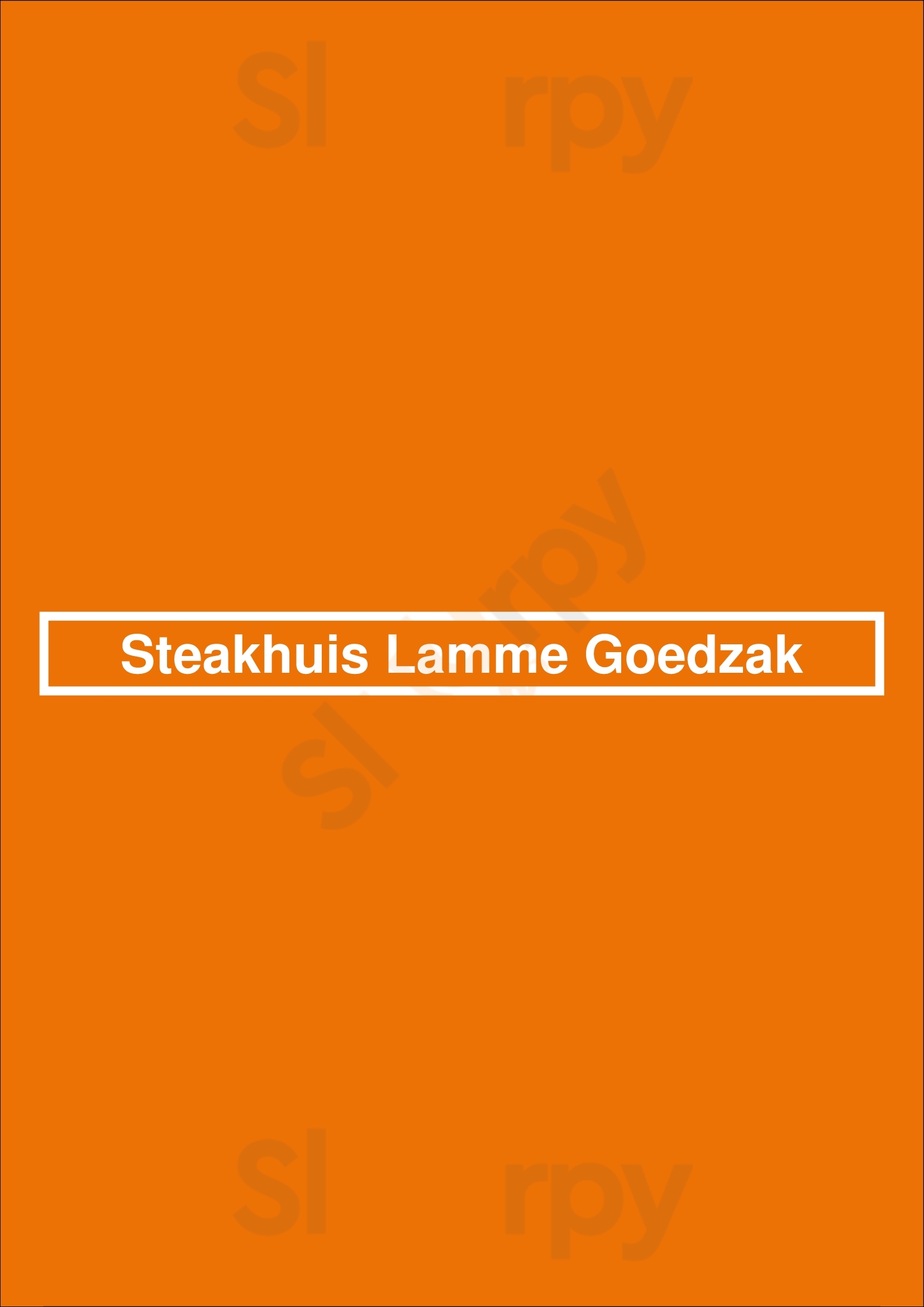 Steakhouse Lamme Goedzak Lebbeke Menu - 1