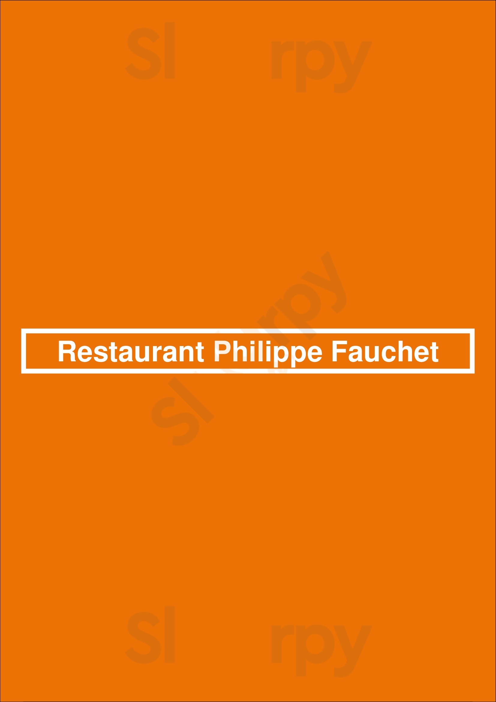 Restaurant Philippe Fauchet Saint-Georges-sur-Meuse Menu - 1