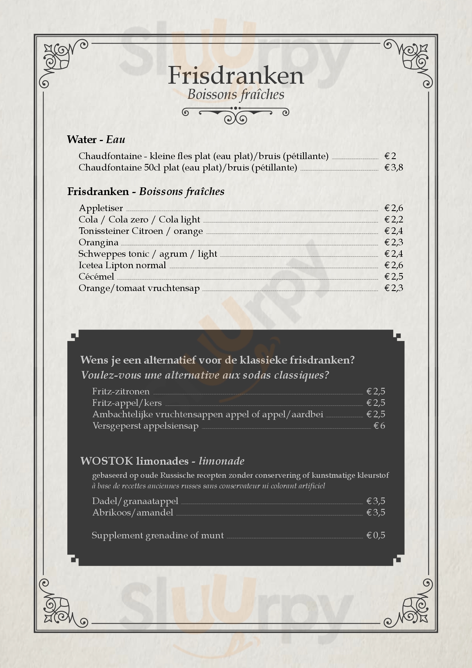 Vredig Gerecht Wervik Menu - 1