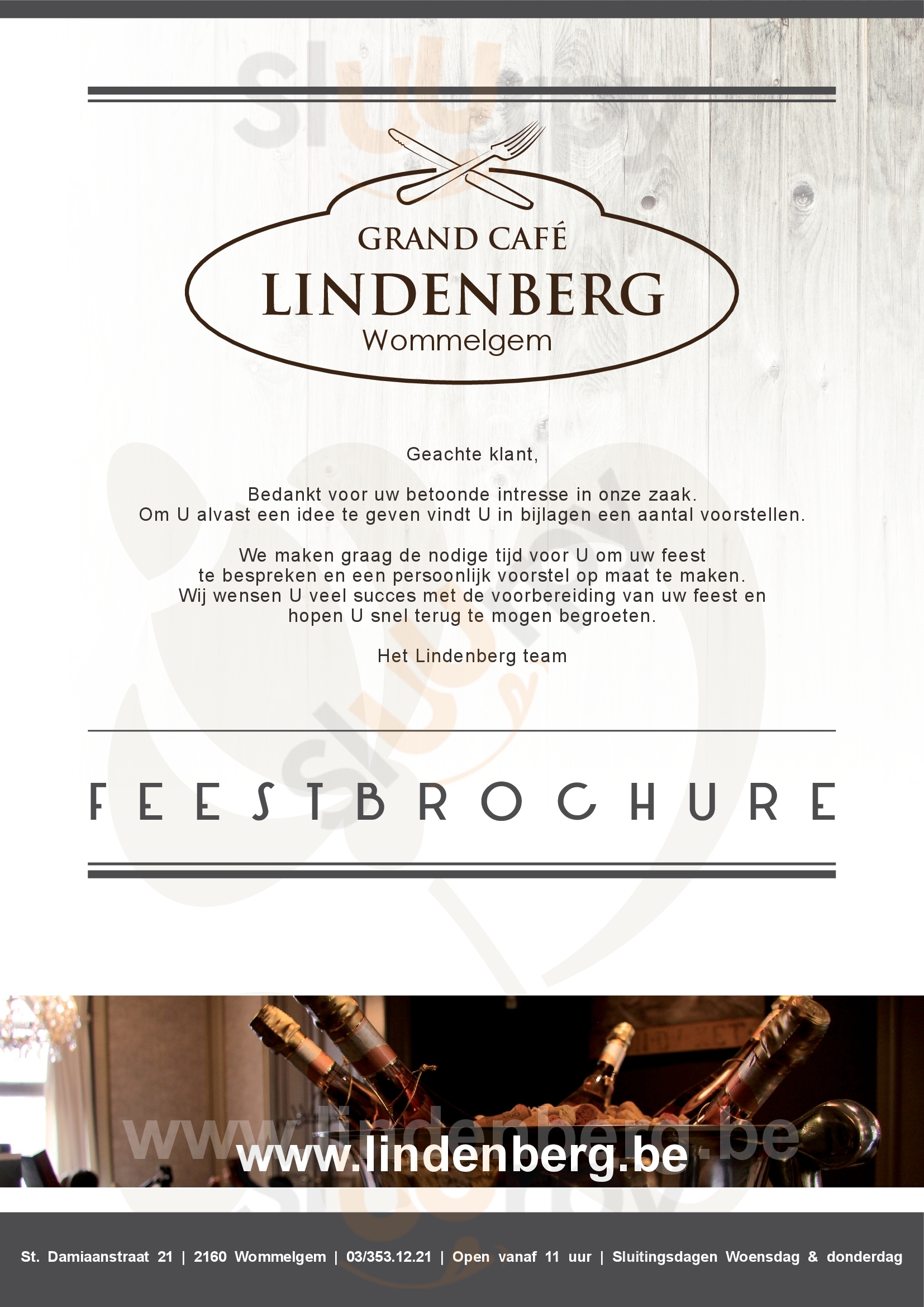 Grand Cafe Lindenberg Wommelgem Menu - 1