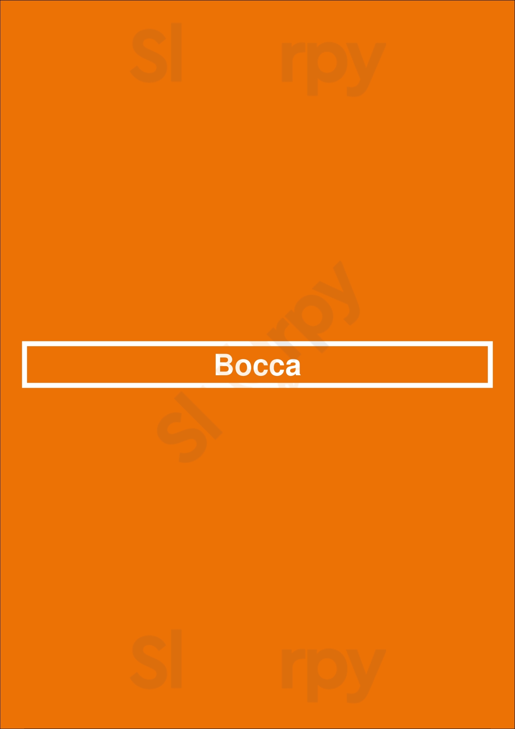 Restaurant Bocca Laken Menu - 1