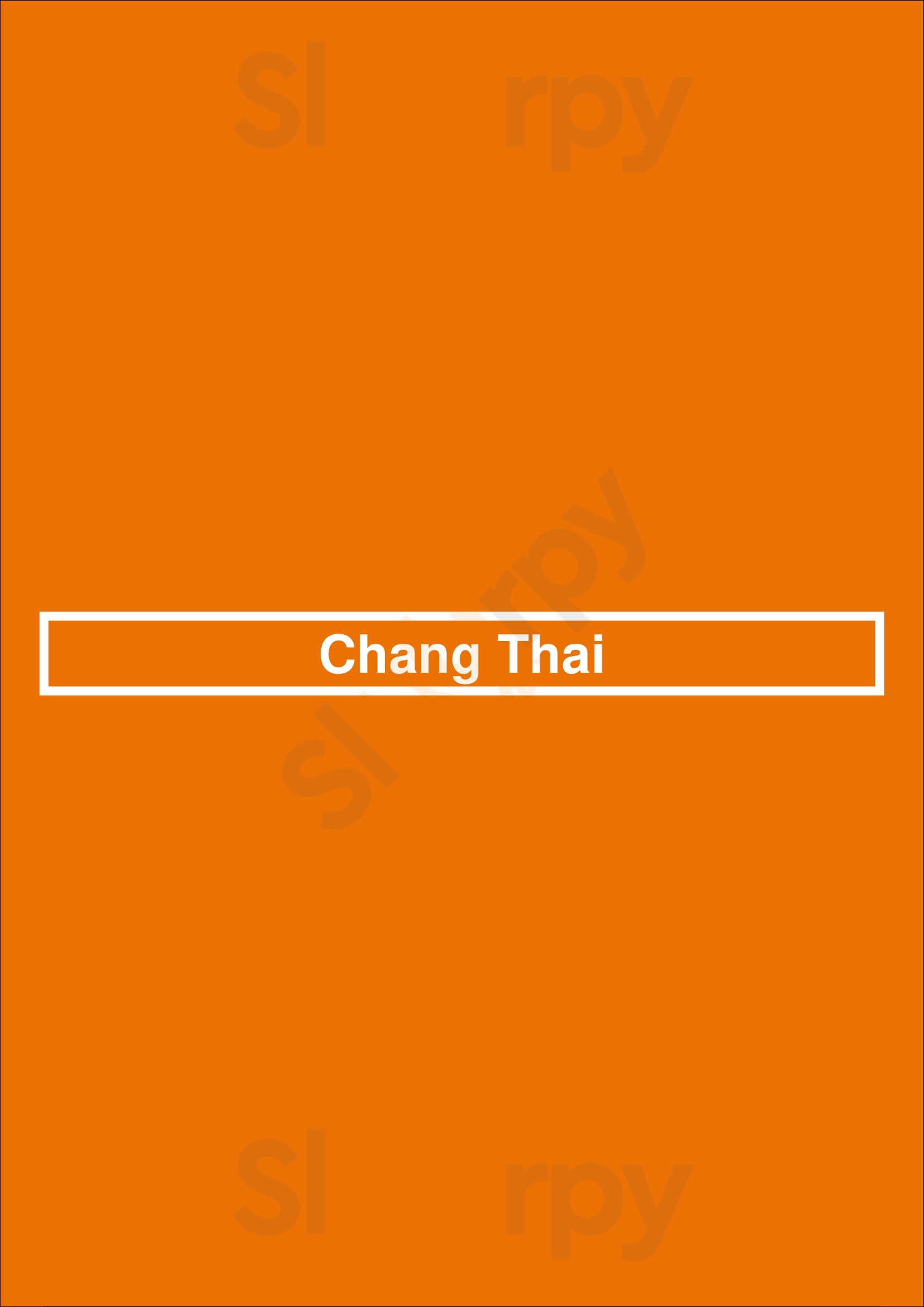 Chang Thai Bierges Menu - 1