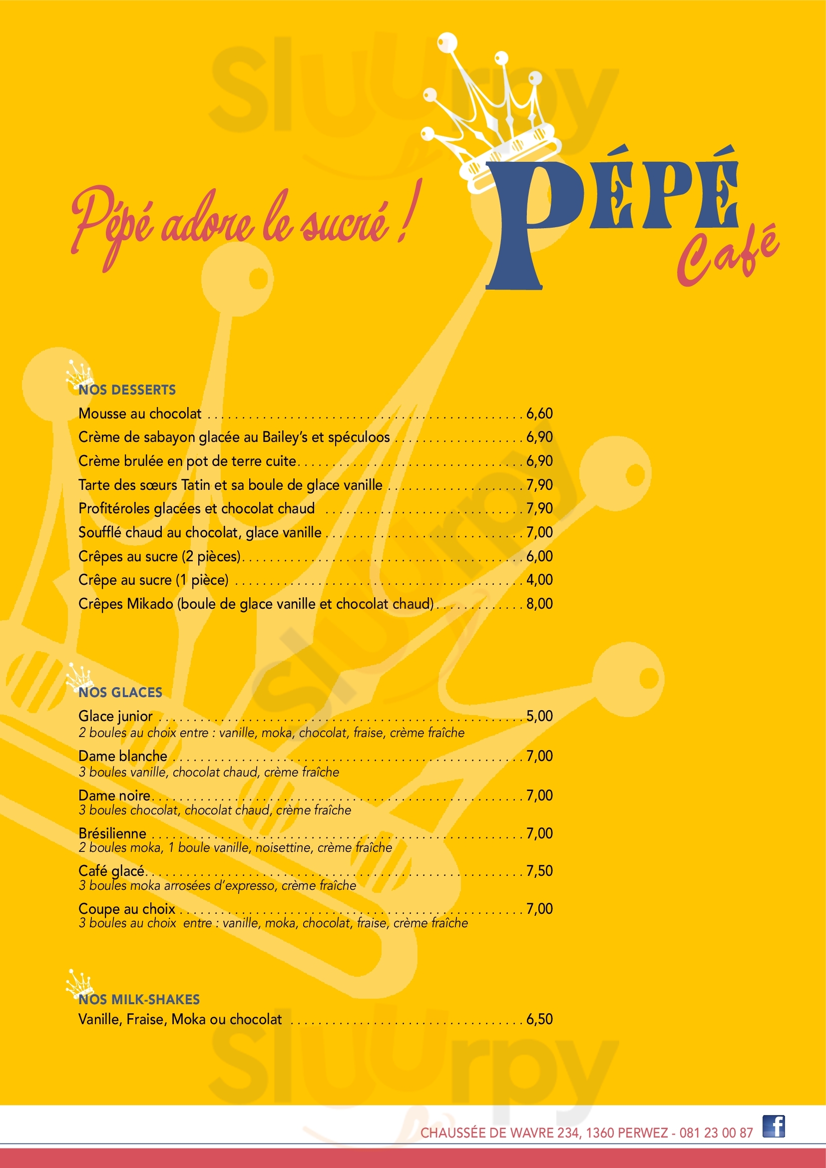 Pepe Cafe Perwez Menu - 1