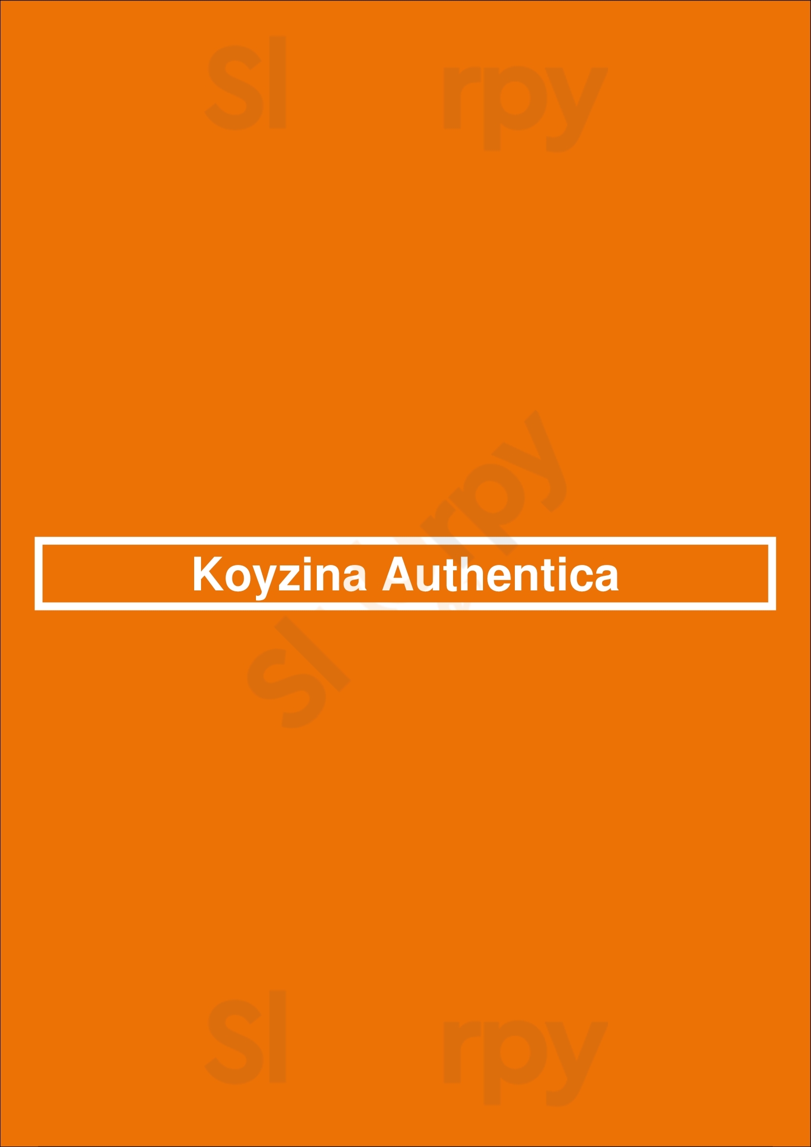 Koyzina Authentica Uccle Menu - 1