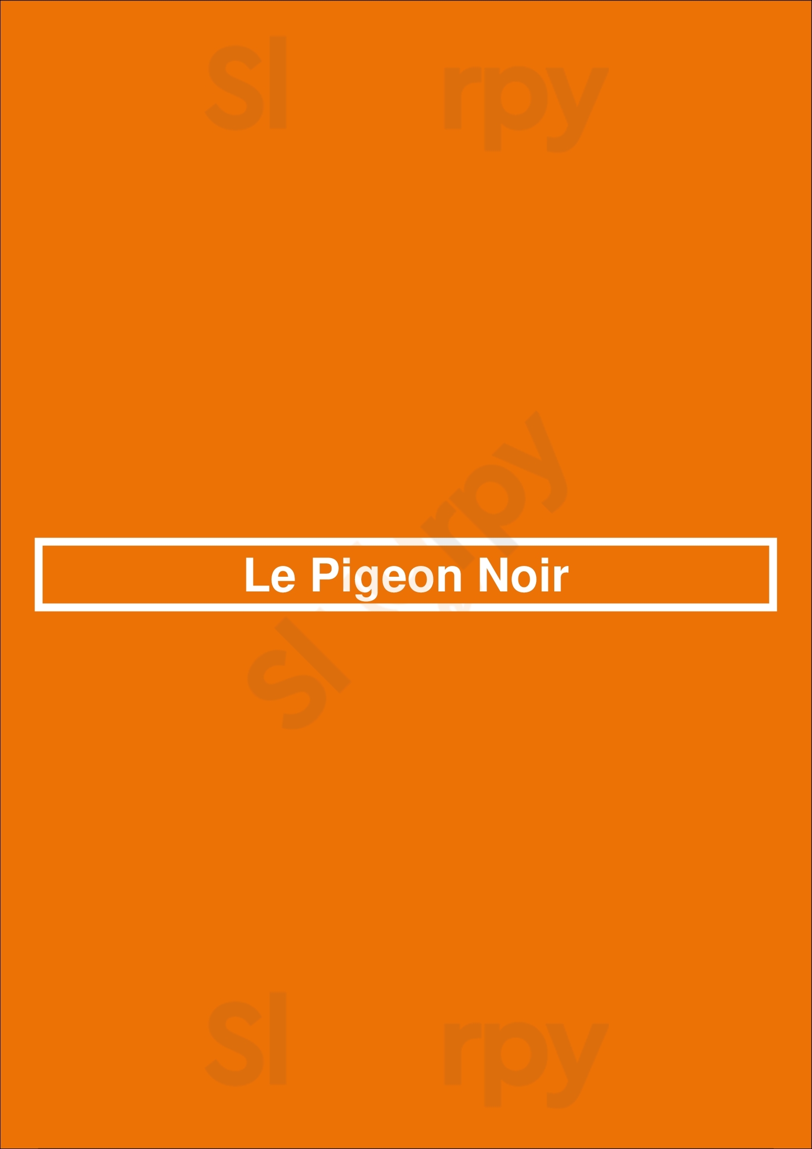 Le Pigeon Noir Uccle Menu - 1