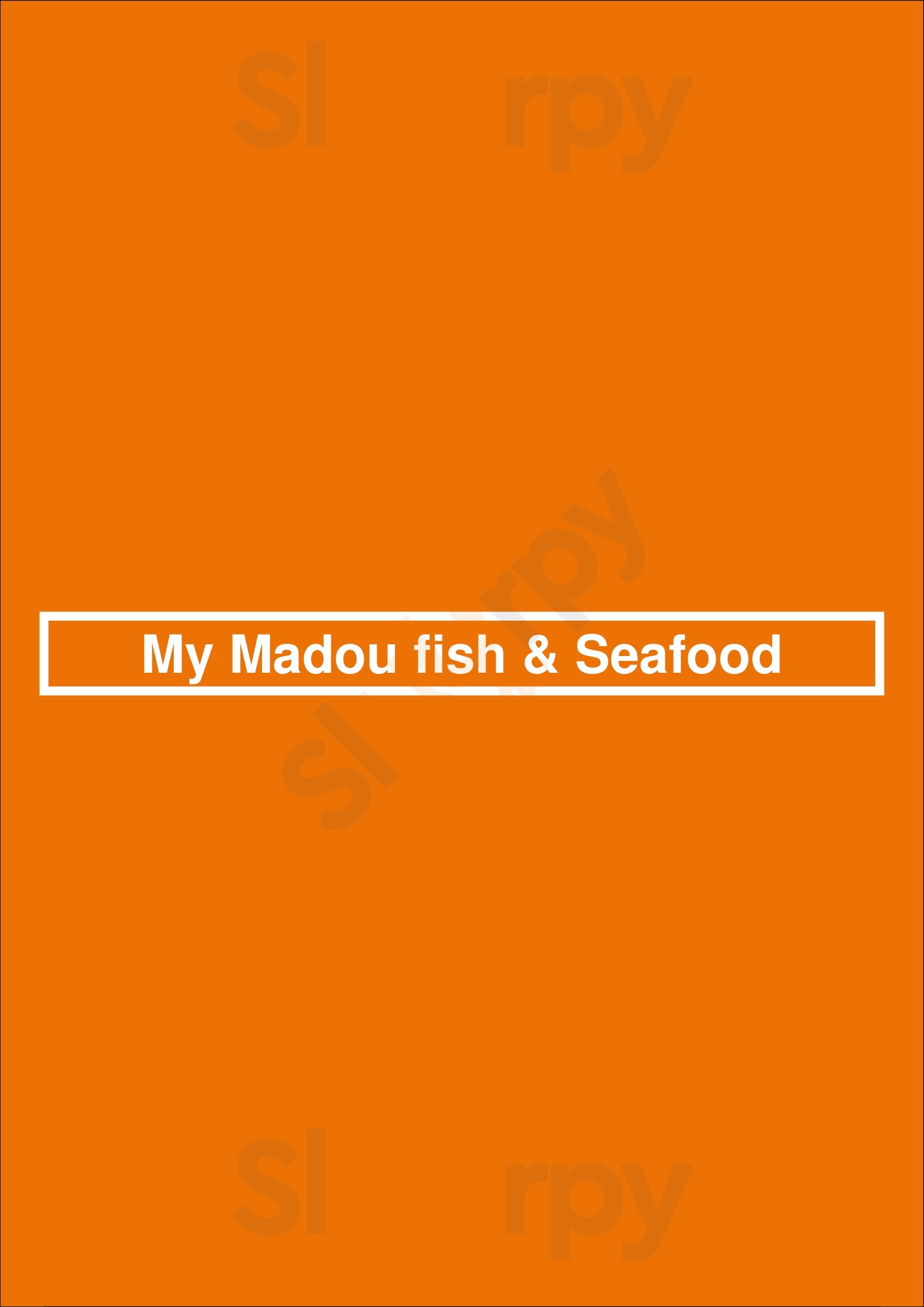 My Madou Fish & Seafood Saint-Josse-ten-Noode Menu - 1