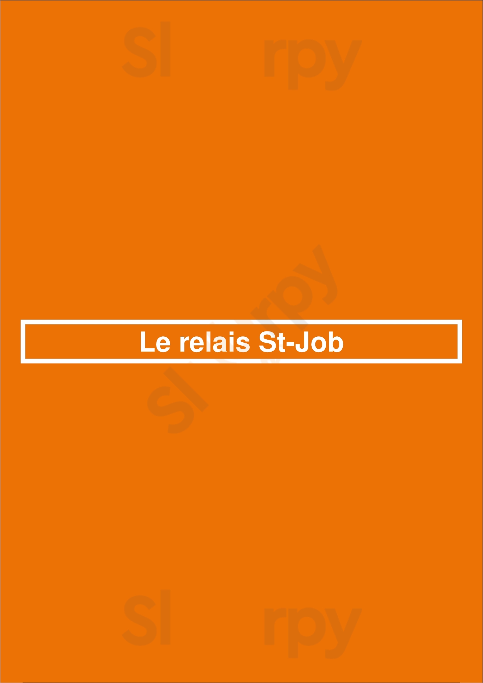 Le Relais St-job Uccle Menu - 1