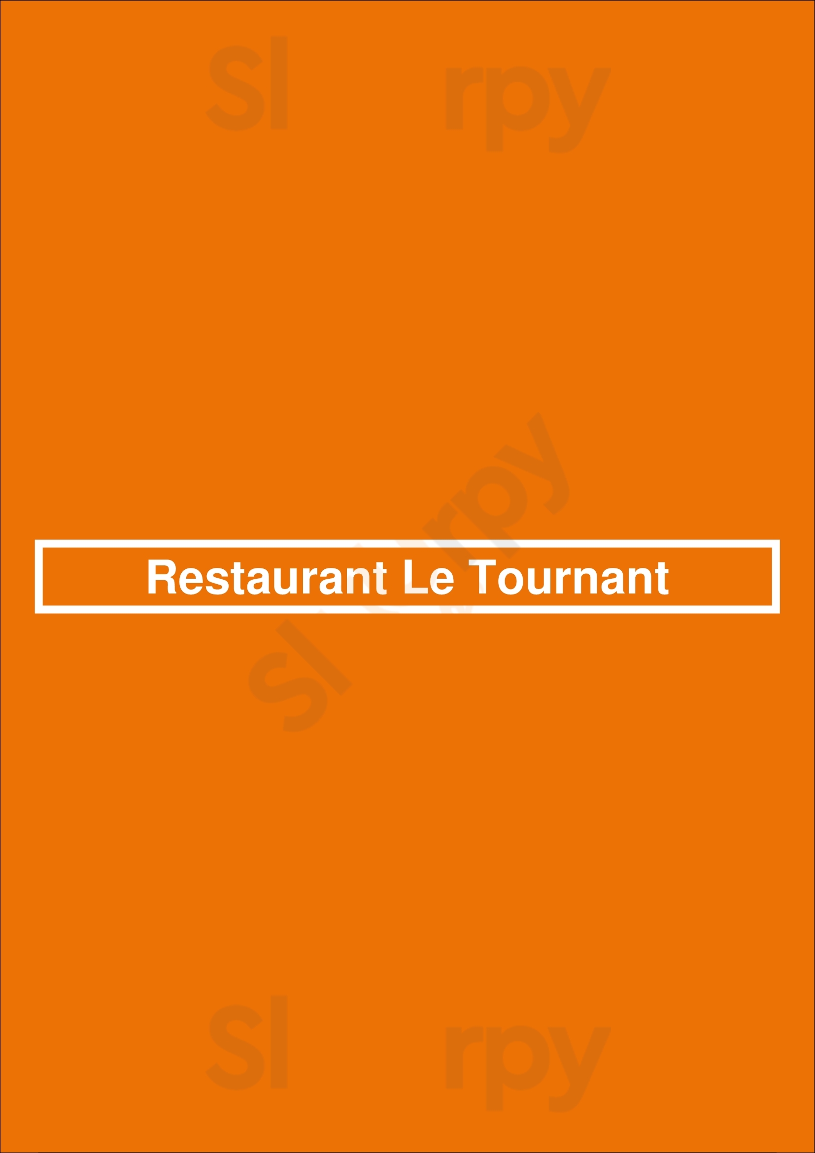 Restaurant Le Tournant Ixelles Menu - 1