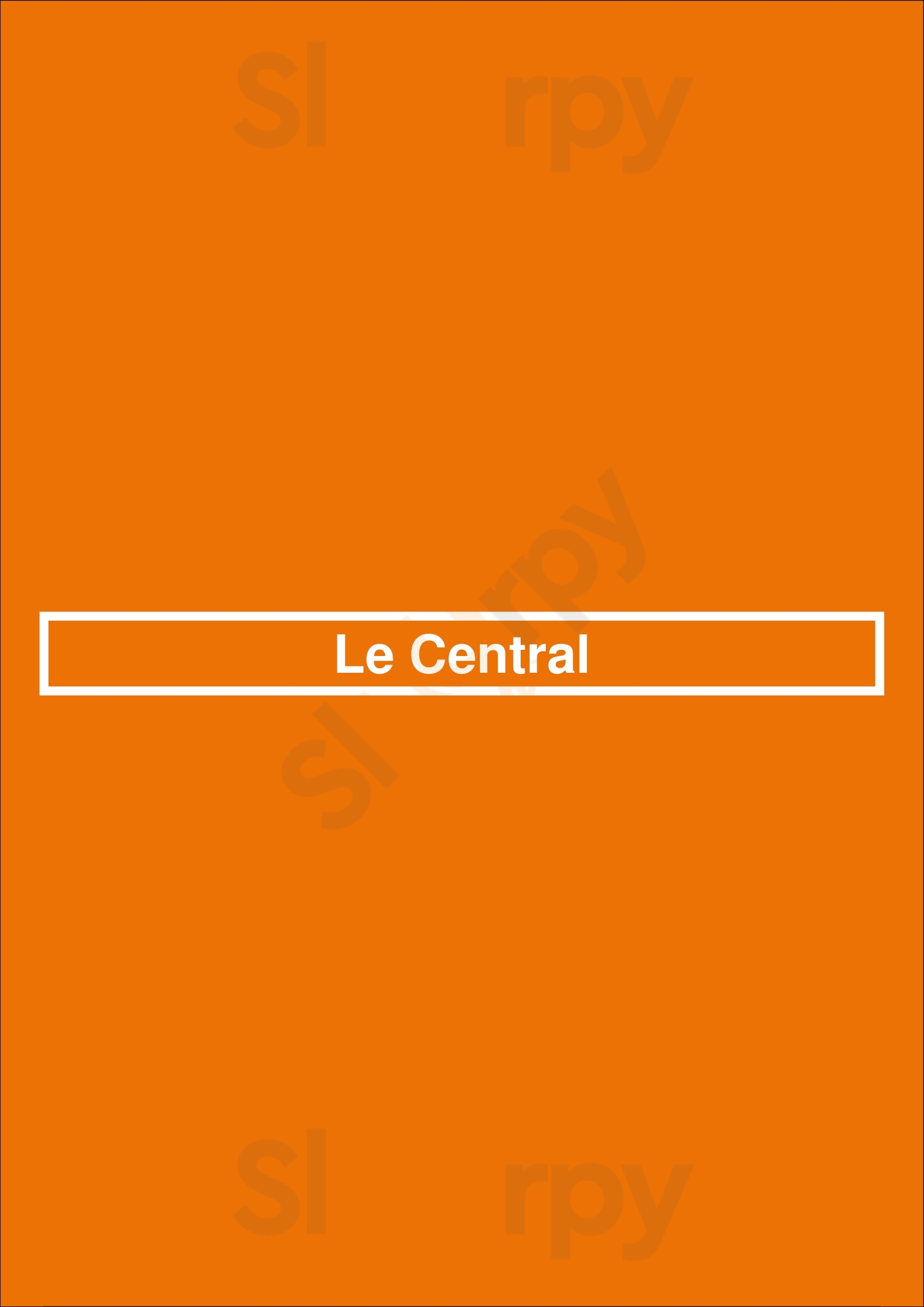 Le Central Jette Menu - 1