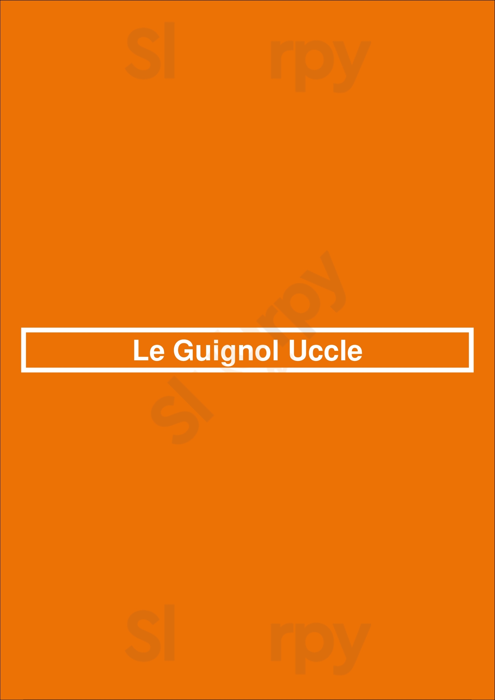 Le Guignol Uccle Uccle Menu - 1