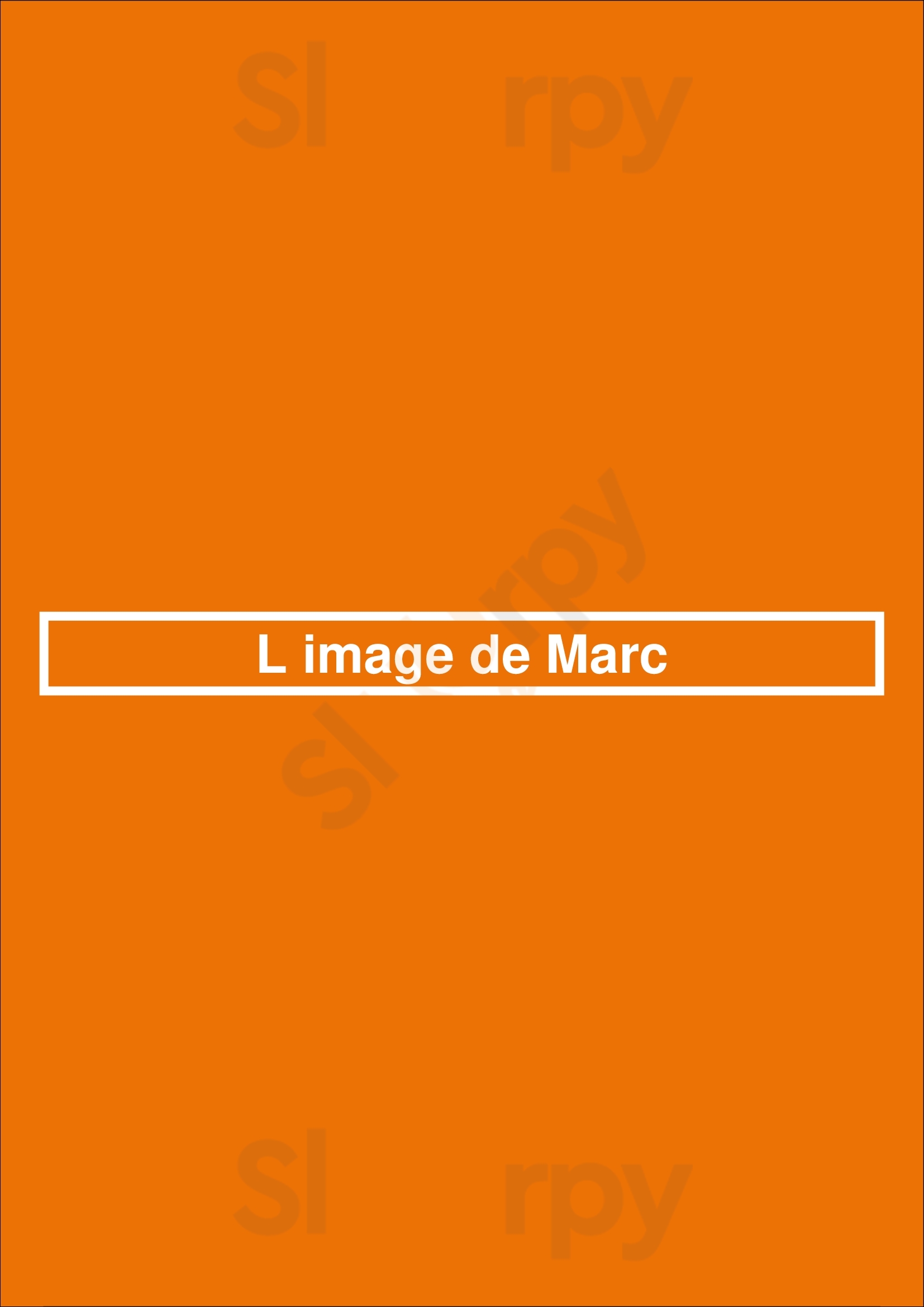 L Image De Marc Uccle Menu - 1