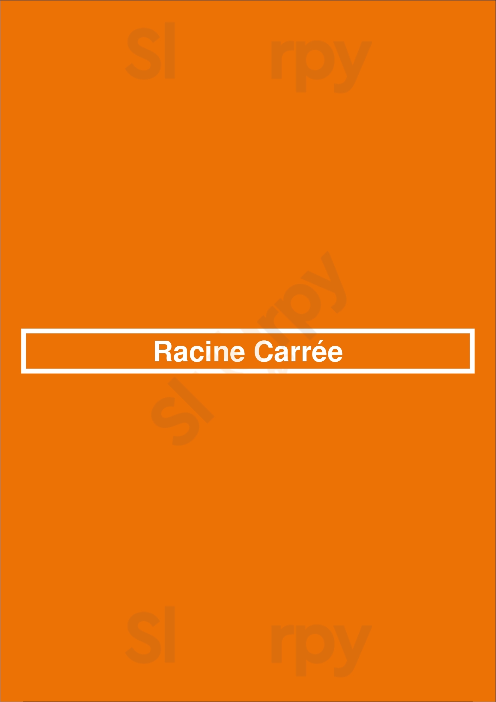 Racine Carrée Uccle Menu - 1