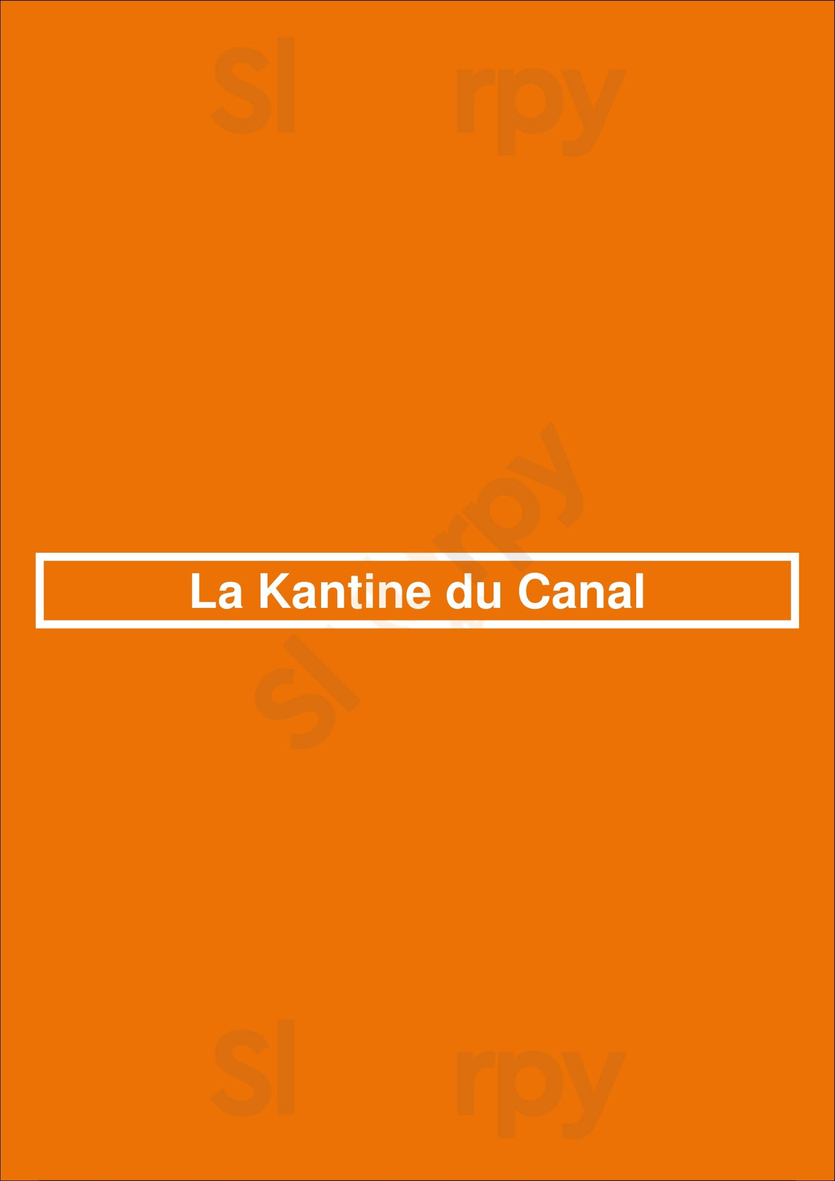La Kantine Du Canal Anderlecht Menu - 1