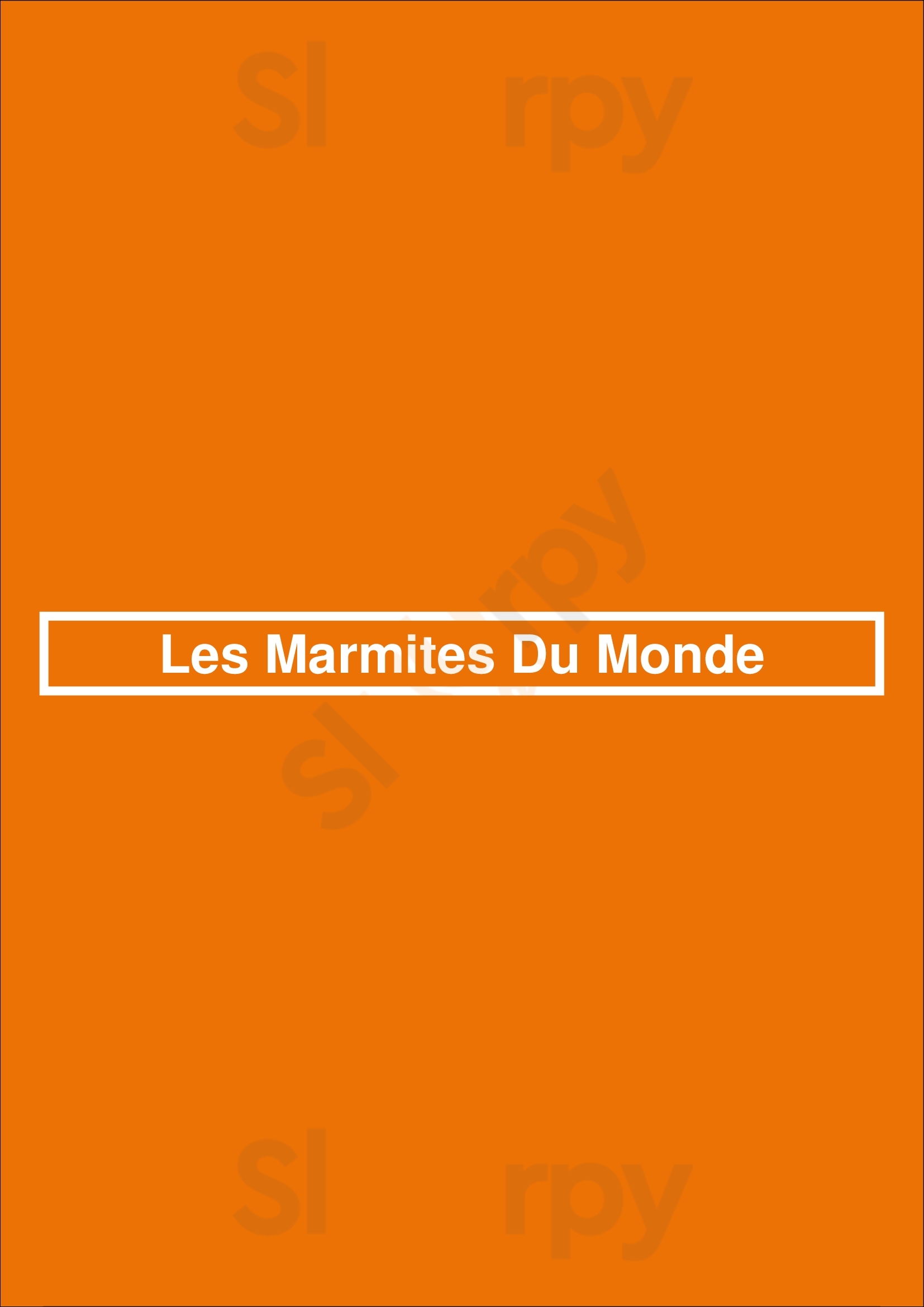 Les Marmites Du Monde Ixelles Menu - 1