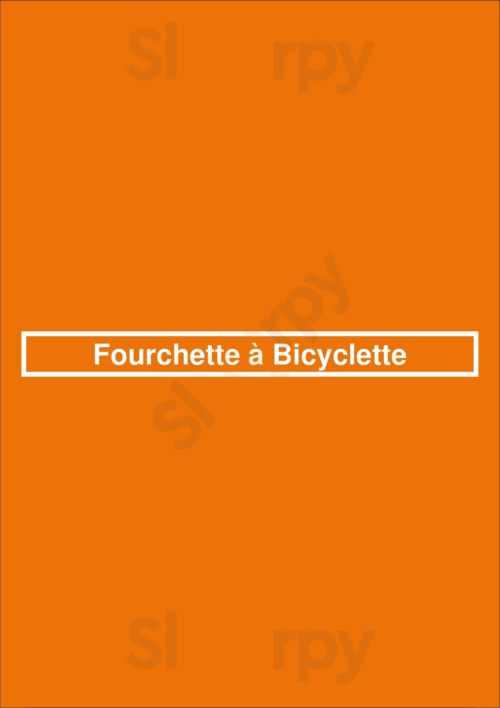 Fourchette à Bicyclette Ixelles Menu - 1
